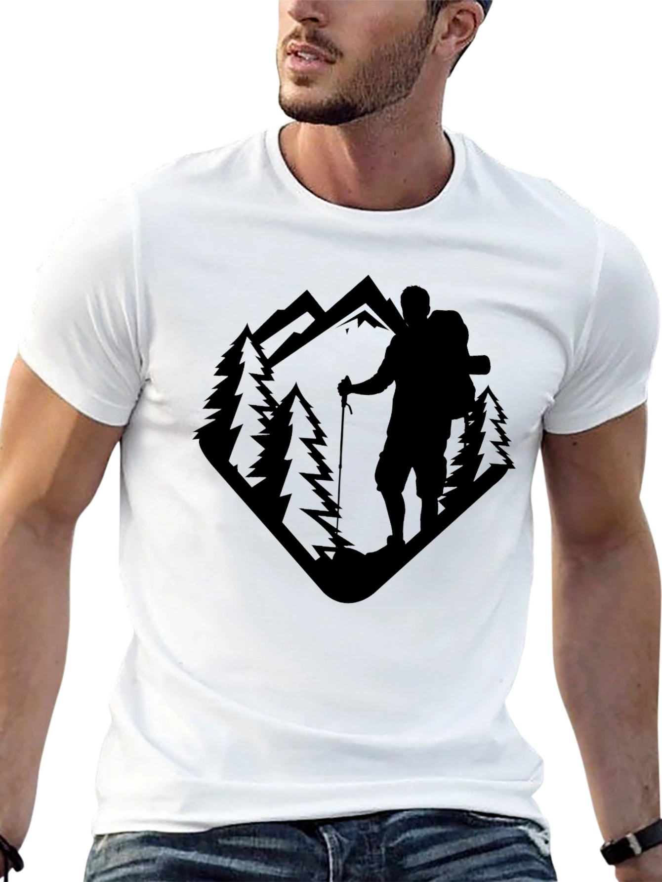 Mountain Hiker Graphic Tee - Outdoor Adventure Shirt