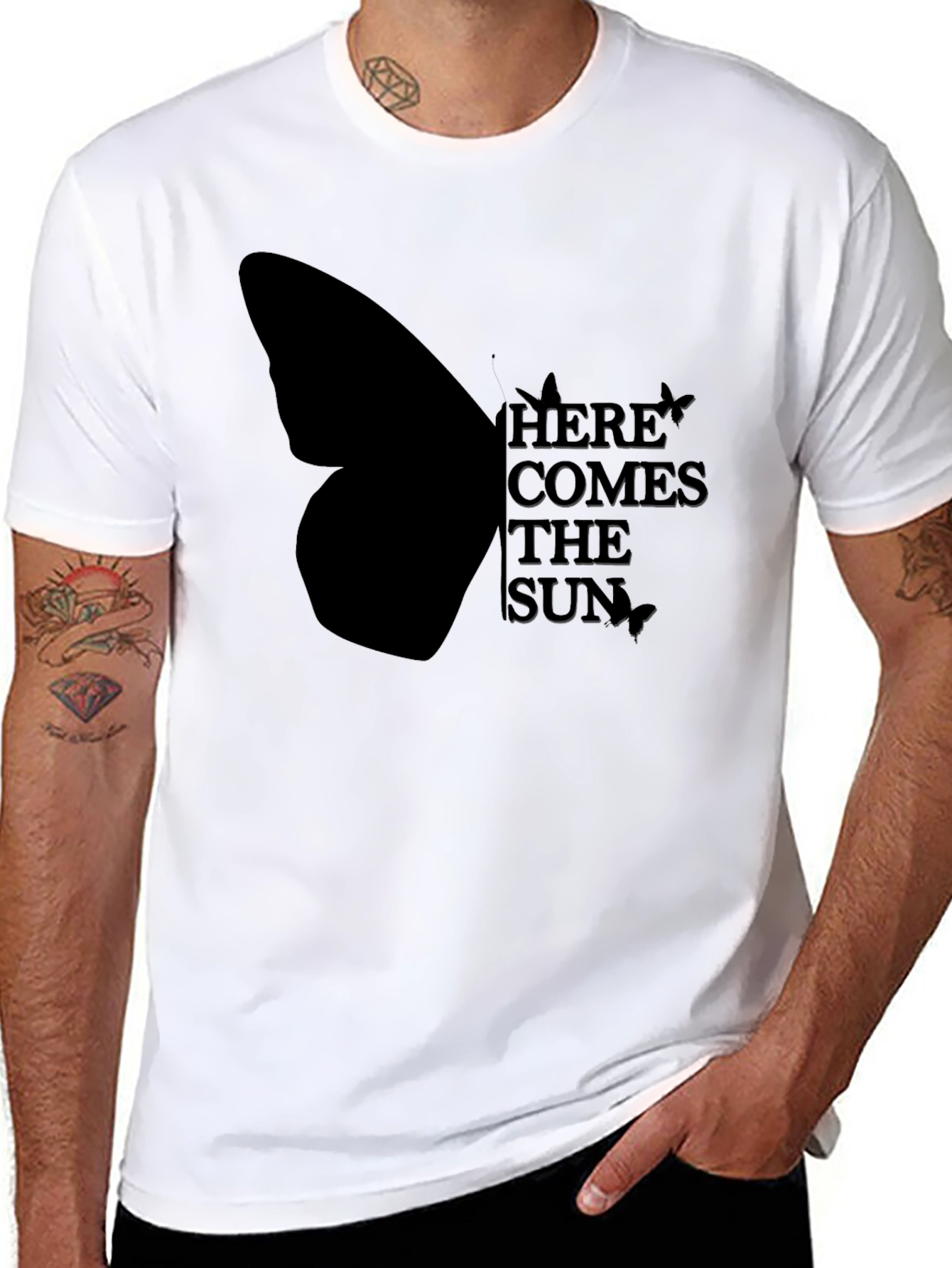 Here Comes the Sun Black Graphic Tee