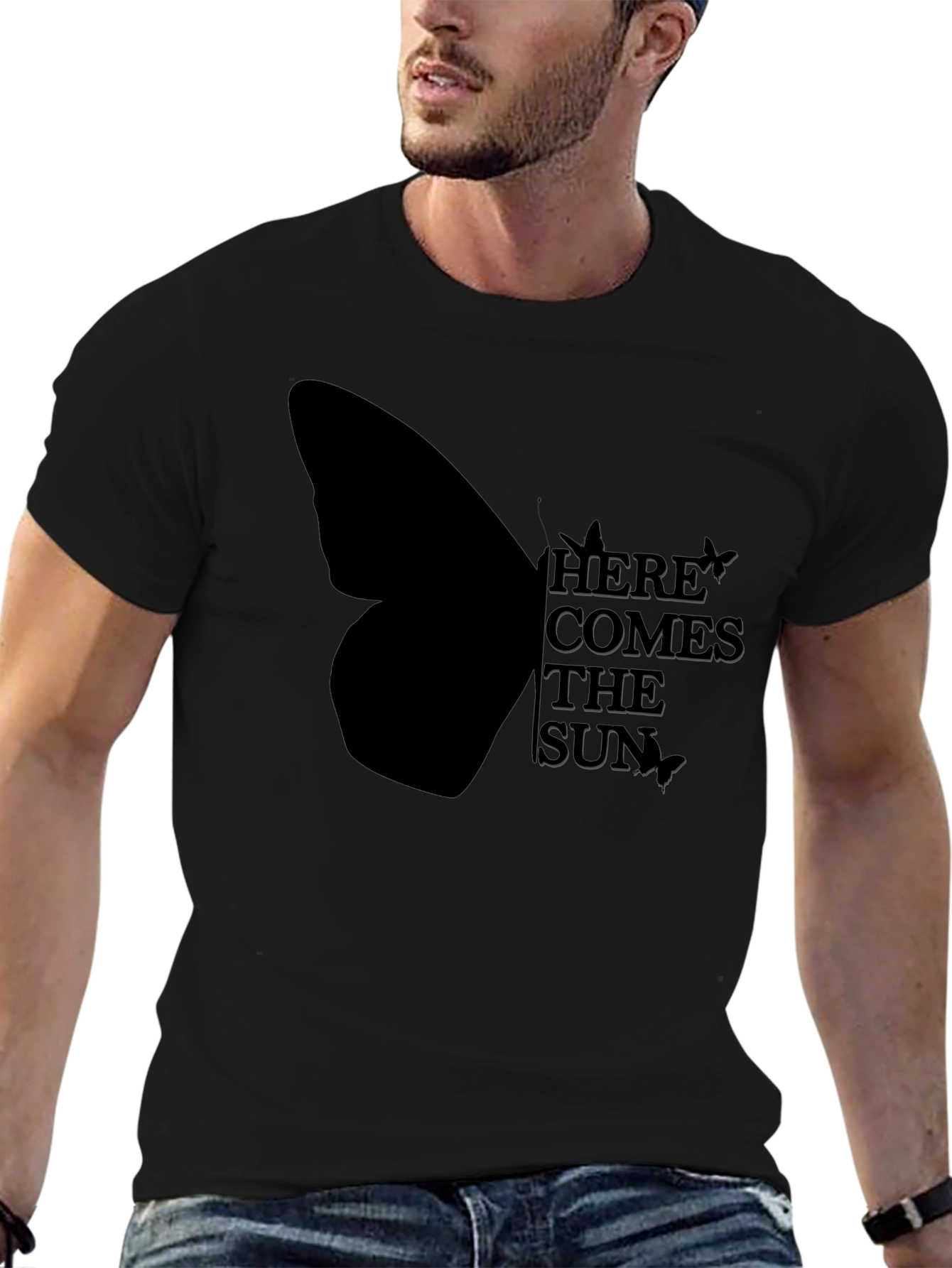 Here Comes the Sun Black Graphic Tee