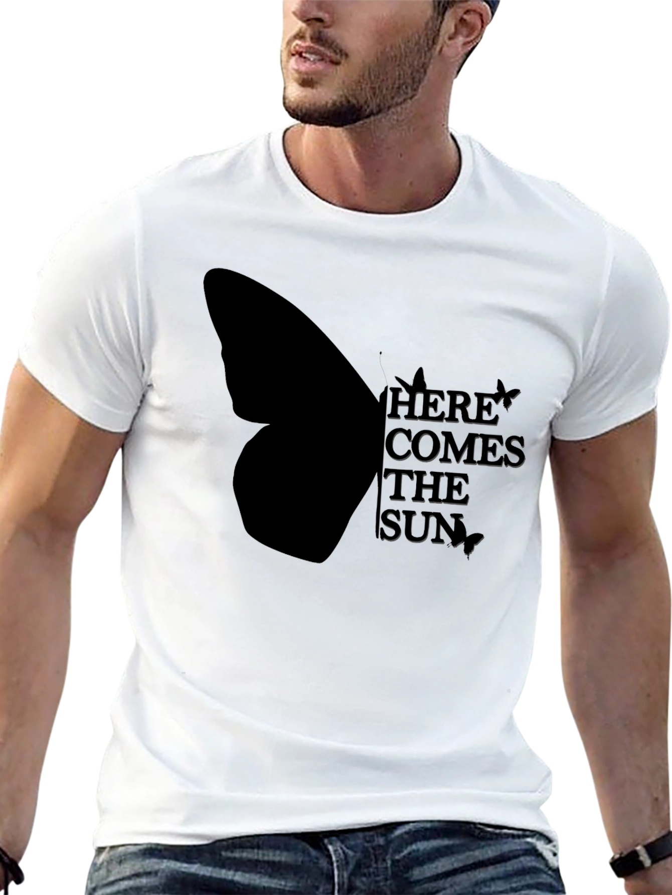Here Comes the Sun Black Graphic Tee