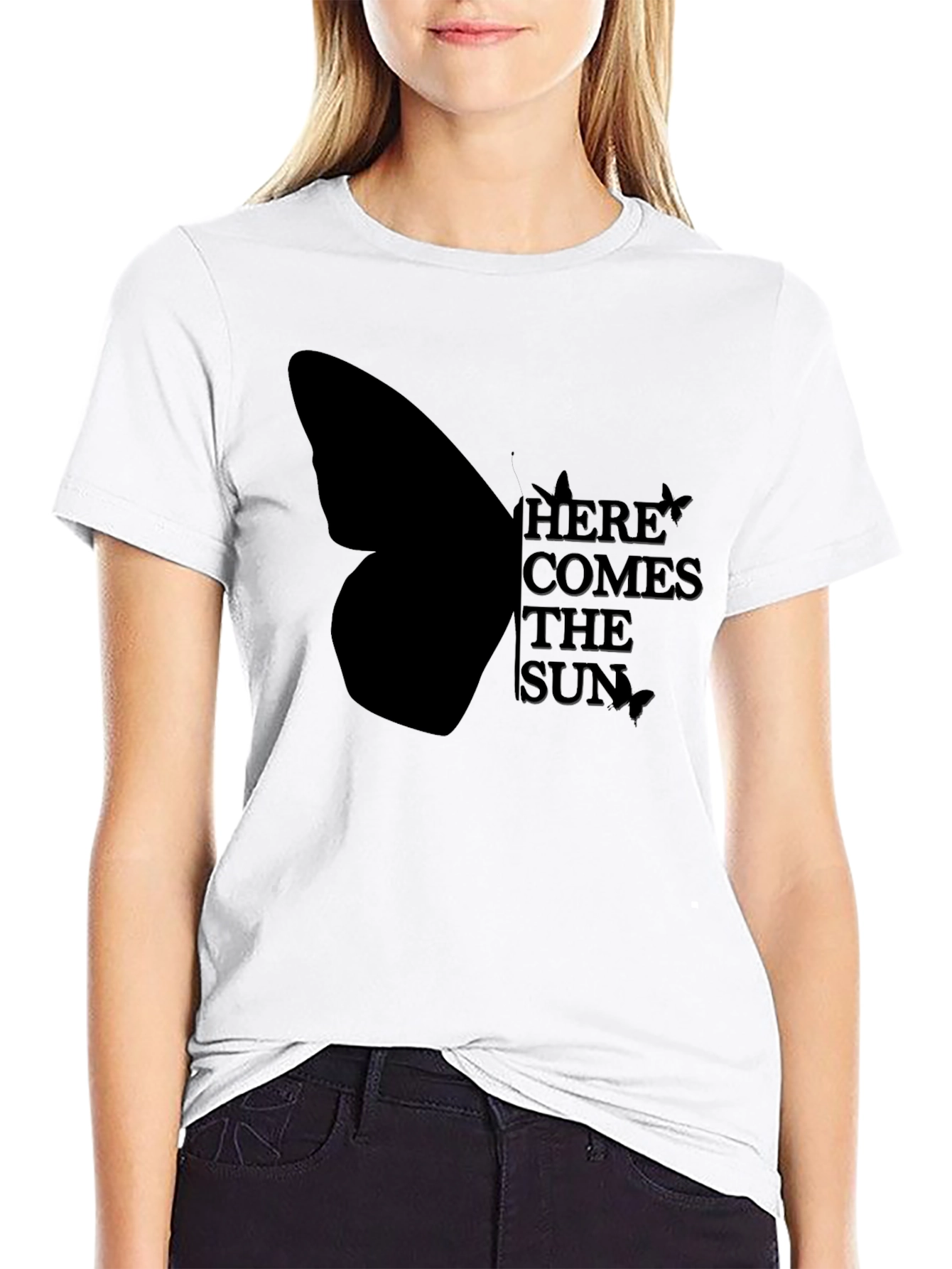 Here Comes the Sun Black Graphic Tee