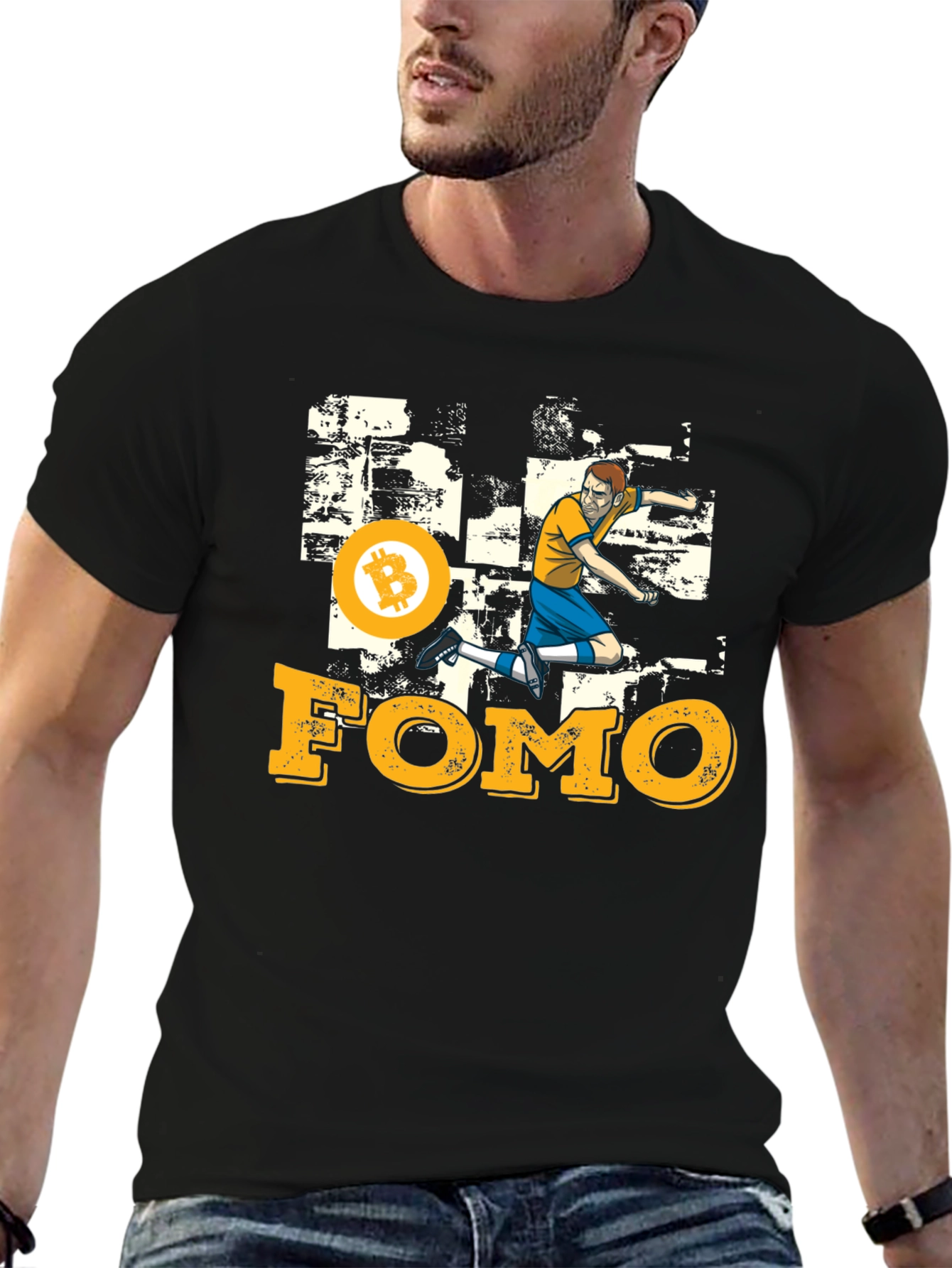 Bitcoin FOMO Graphic Tee - Crypto Enthusiast T-Shirt