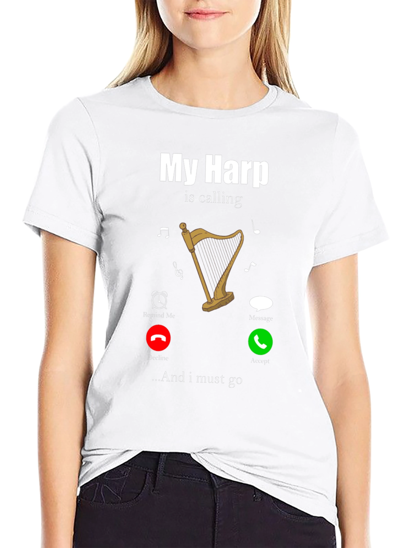 My Harp Is Calling T-Shirt Music Lover Tee