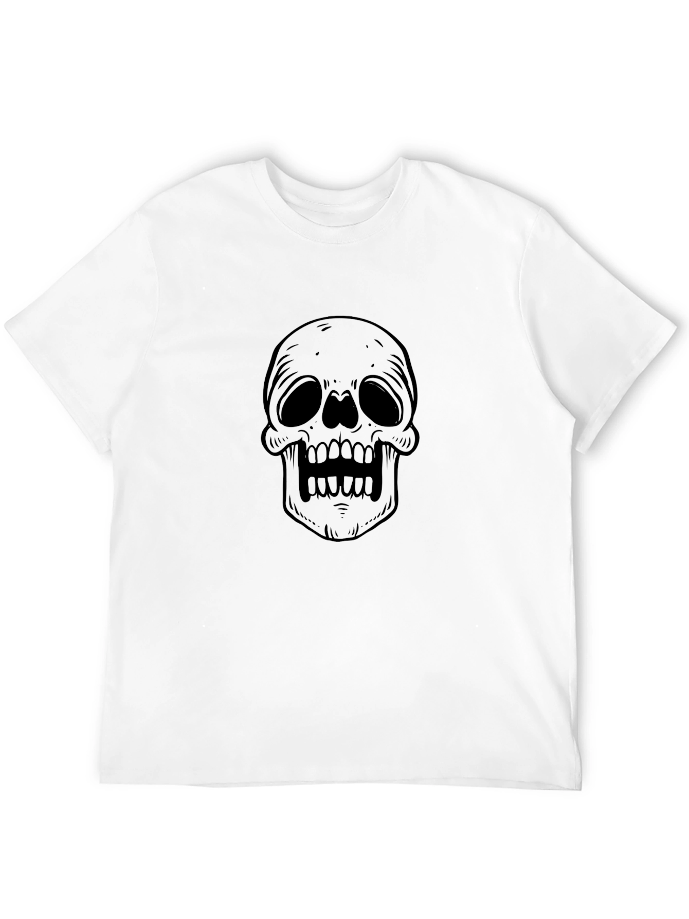 Skull Graphic Black T-Shirt - Edgy Style