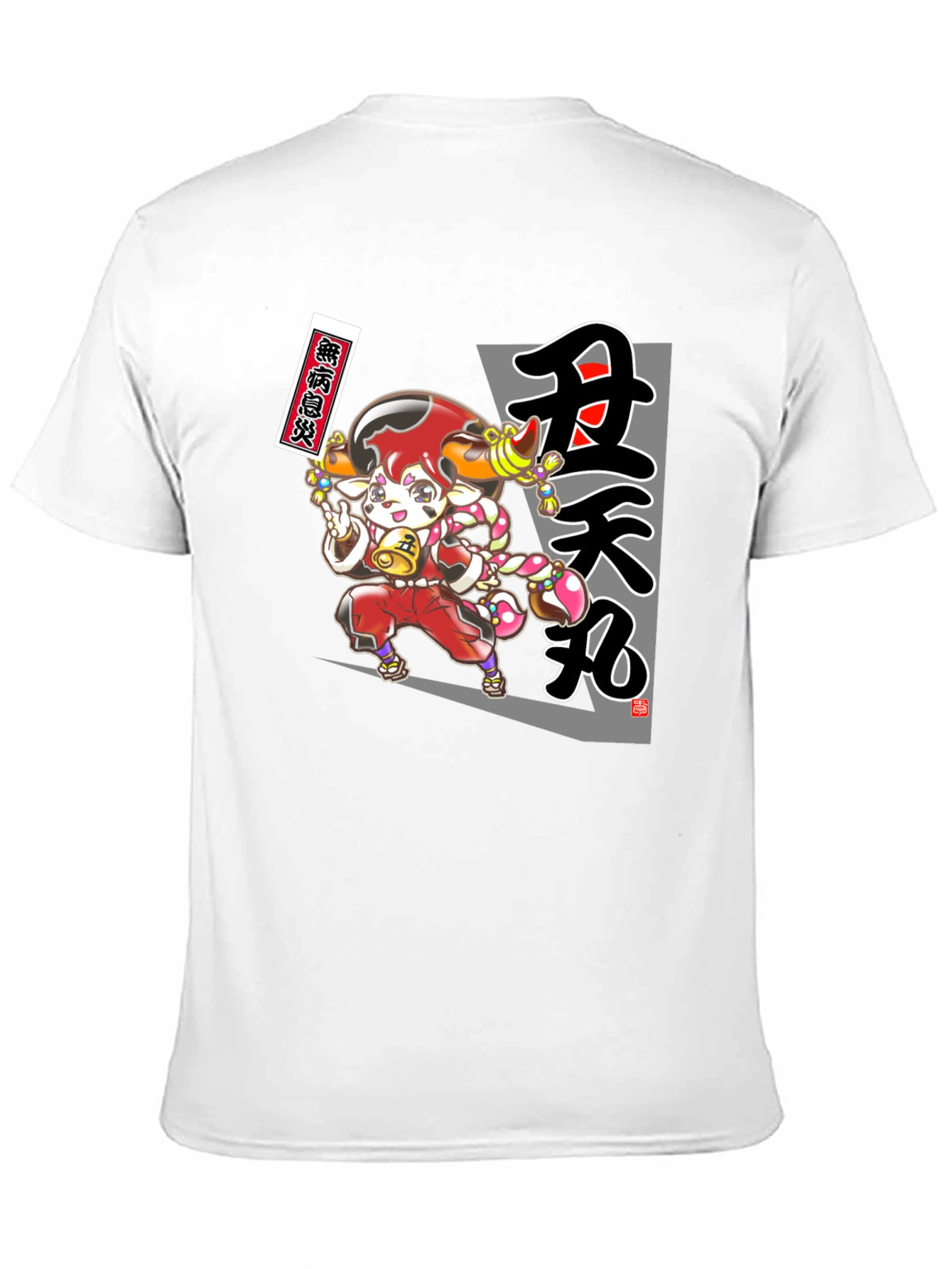Anime Character Graphic T-Shirt - Black