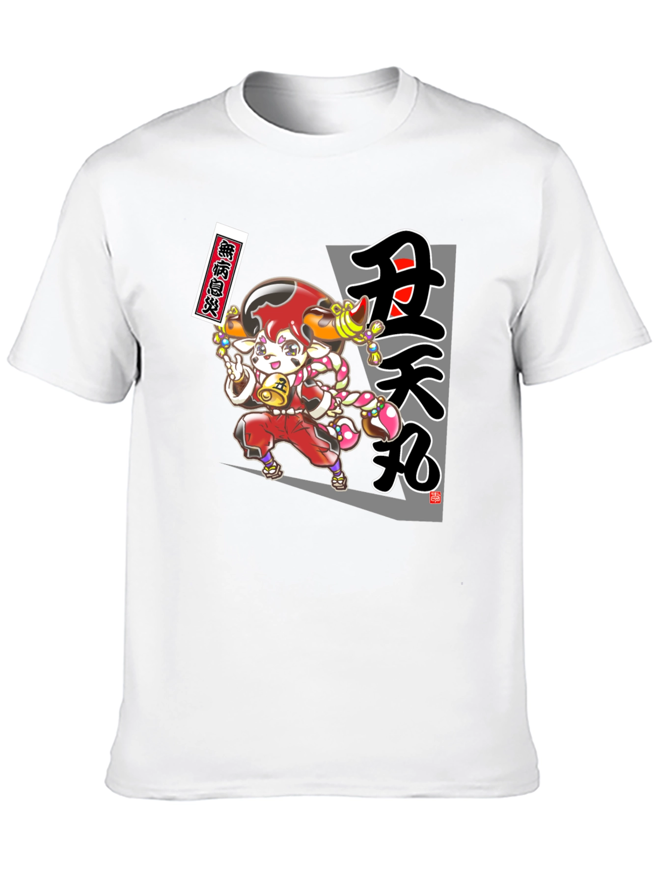 Anime Character Graphic T-Shirt - Black