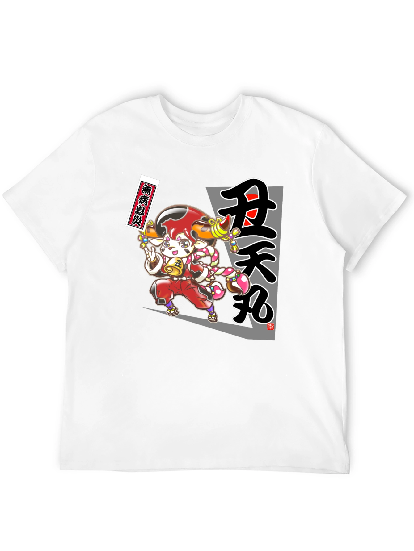 Anime Character Graphic T-Shirt - Black
