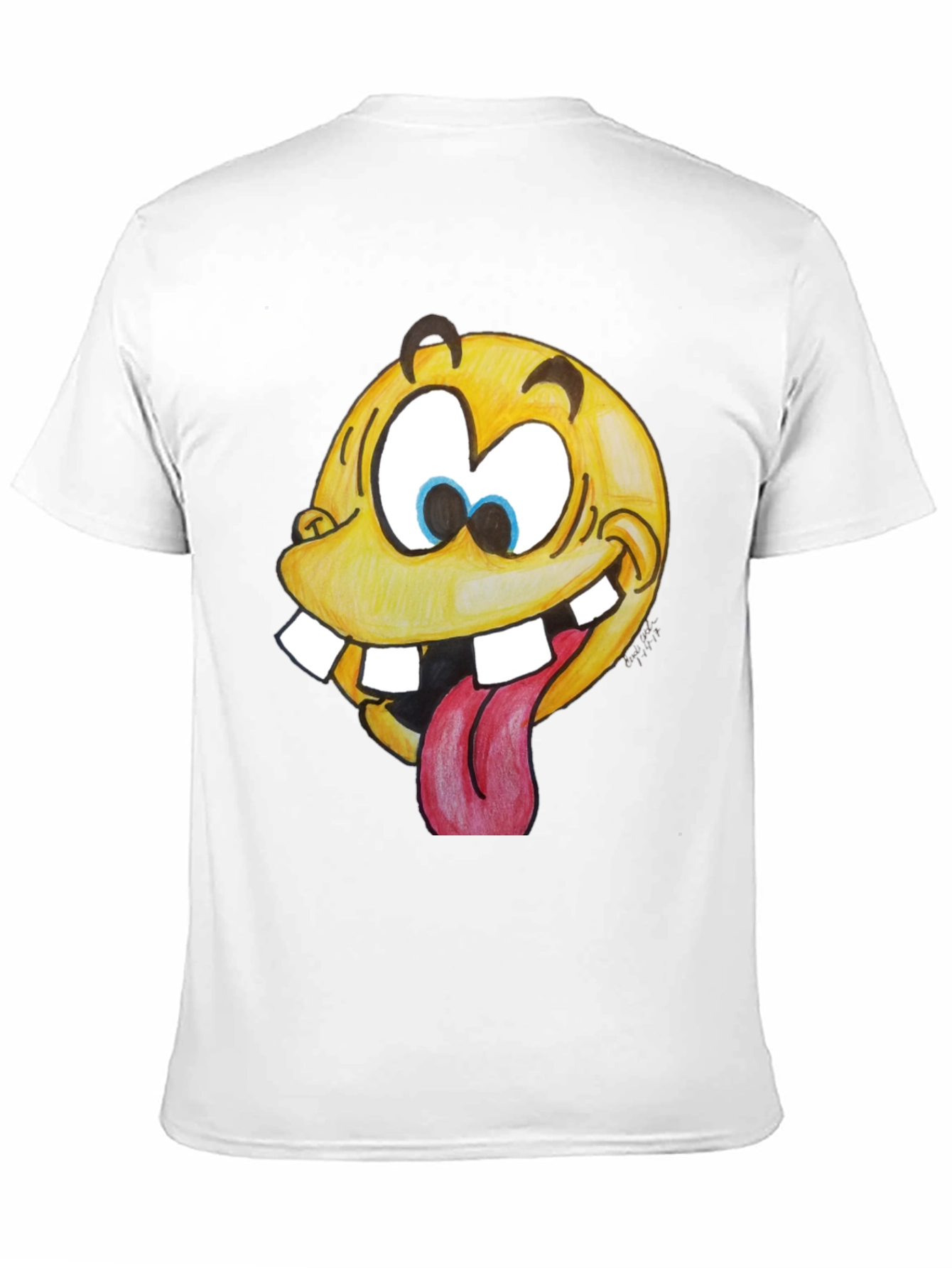 Funny Goofy Face Graphic T-Shirt - Black