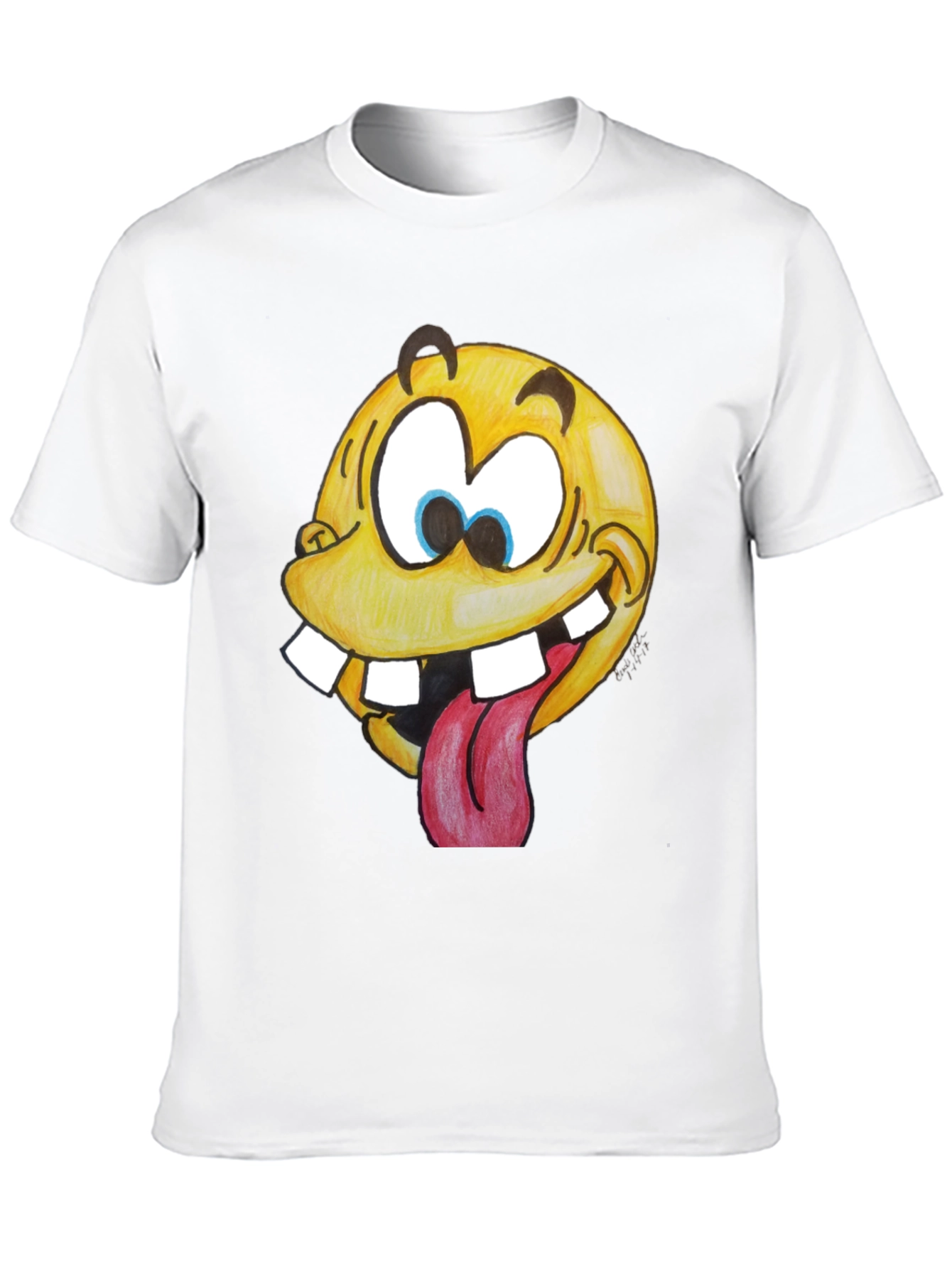 Funny Goofy Face Graphic T-Shirt - Black