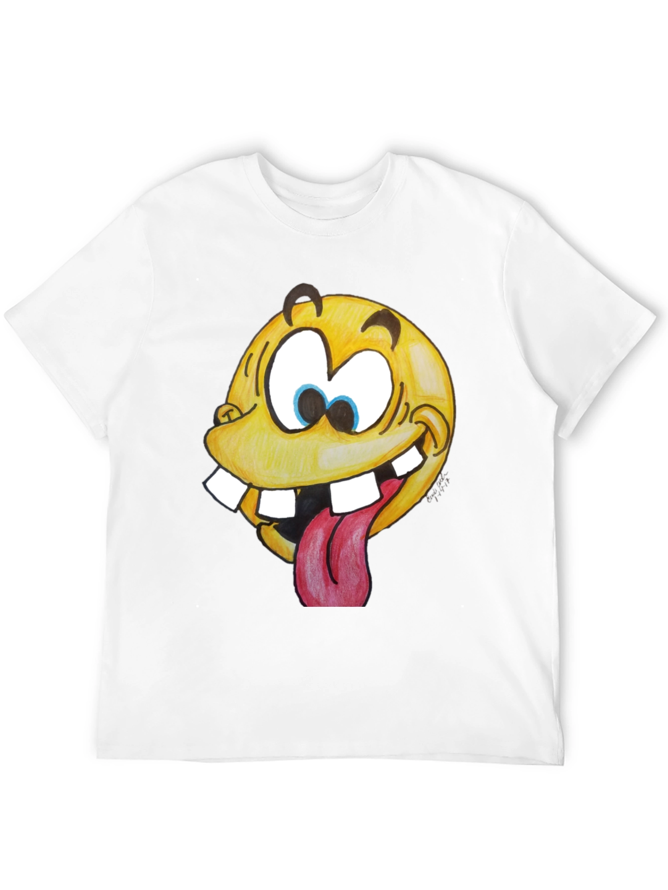 Funny Goofy Face Graphic T-Shirt - Black