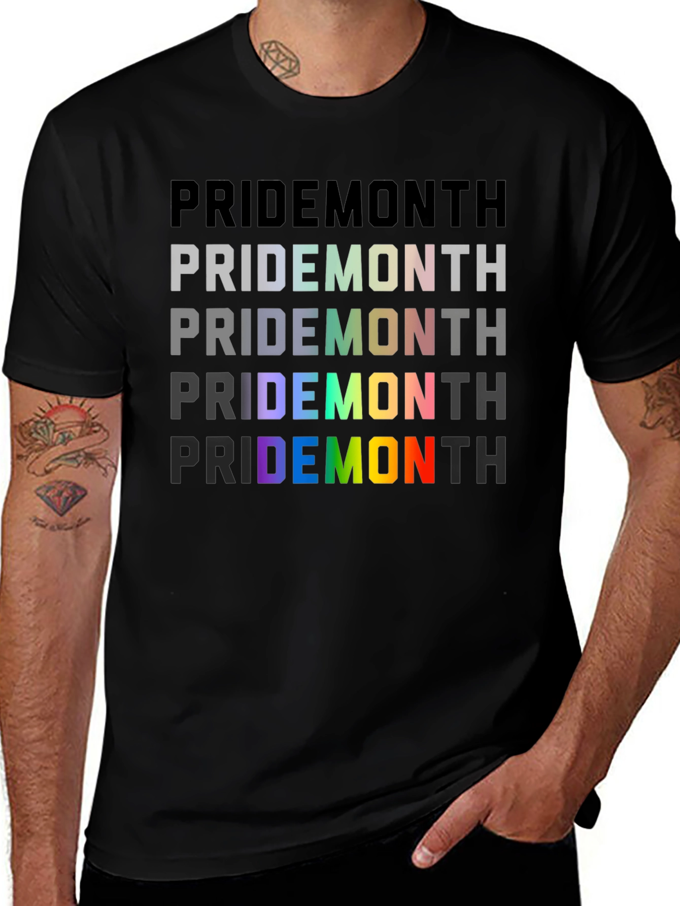 Pride Month Rainbow Graphic T-Shirt
