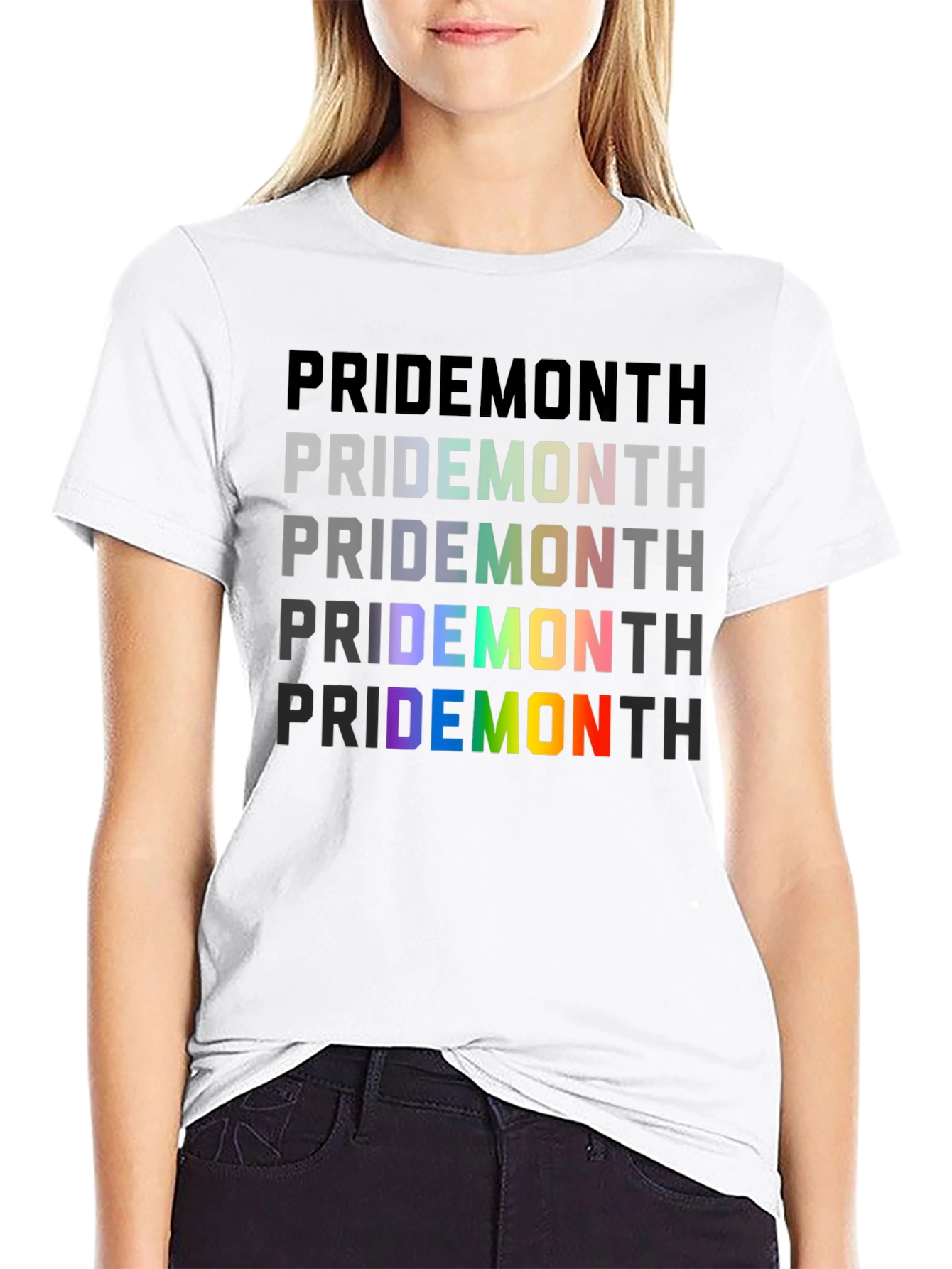 Pride Month Rainbow Graphic T-Shirt