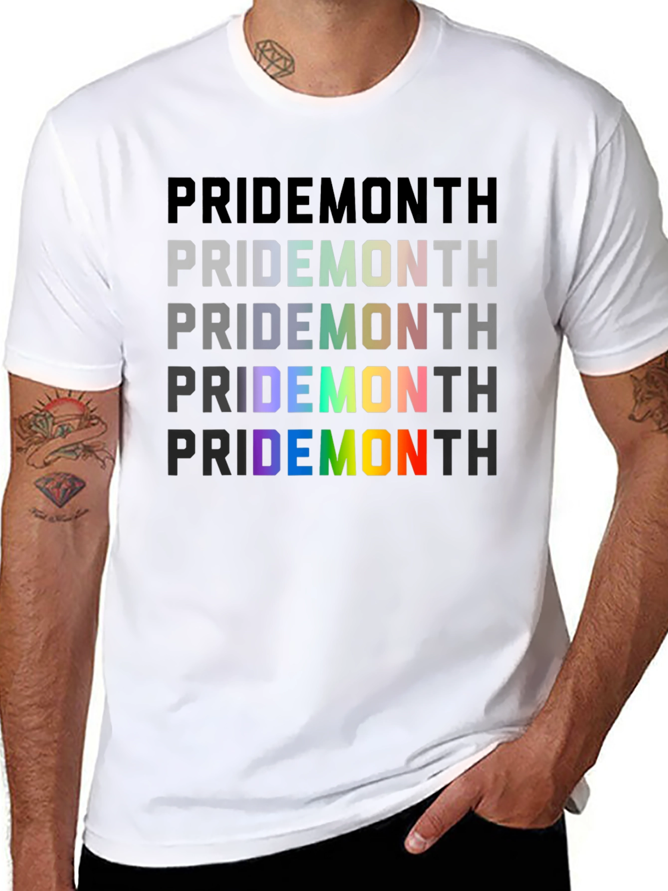 Pride Month Rainbow Graphic T-Shirt
