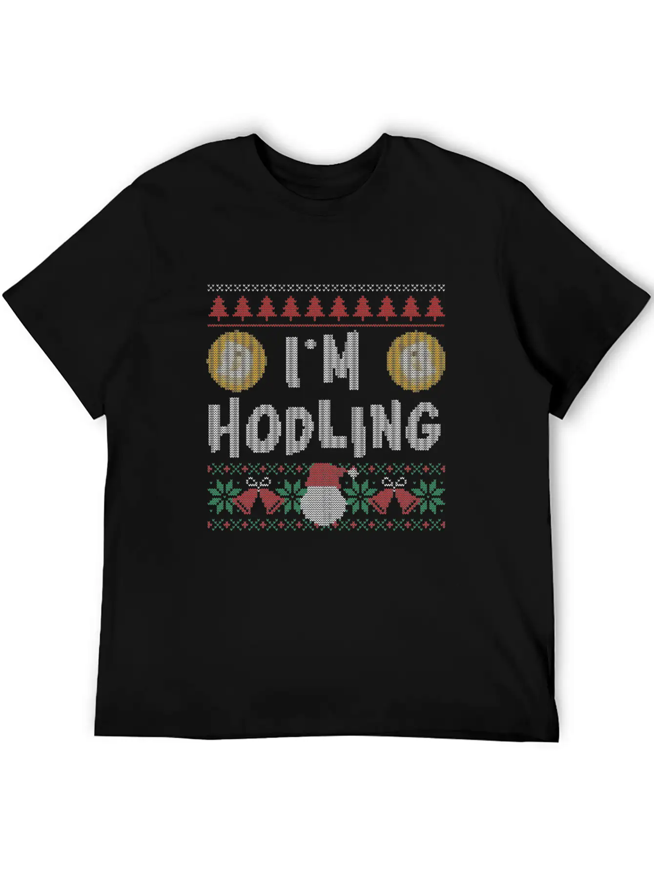 I'm Hodling Ugly Christmas Sweater Dogecoin Crypto Unisex Casual T-Shirt – Clean Design For Daily Comfort