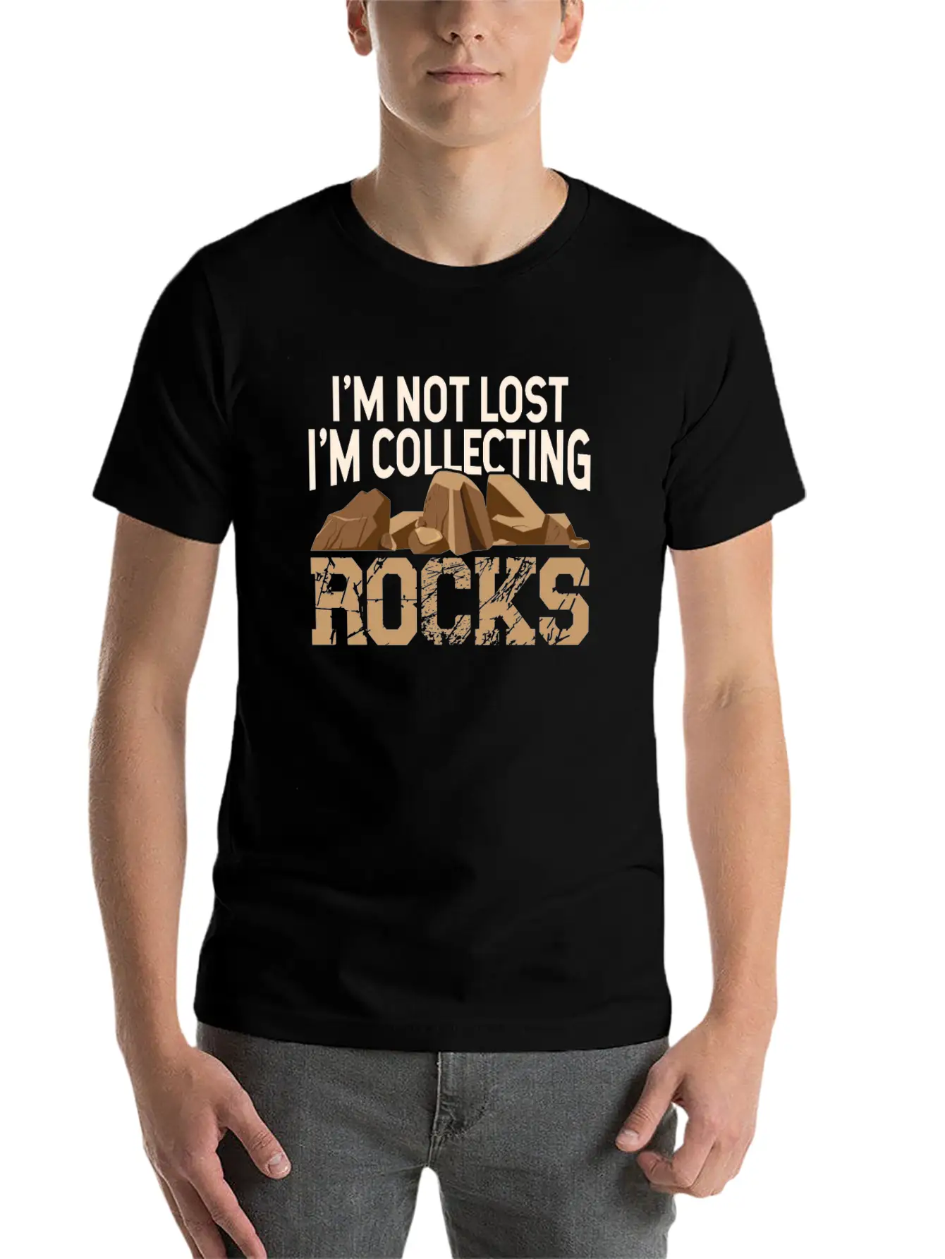 I'm Not Lost I'm Collecting Rocks Geologist Stone Unisex Casual T-Shirt – Clean Design For Daily Comfort
