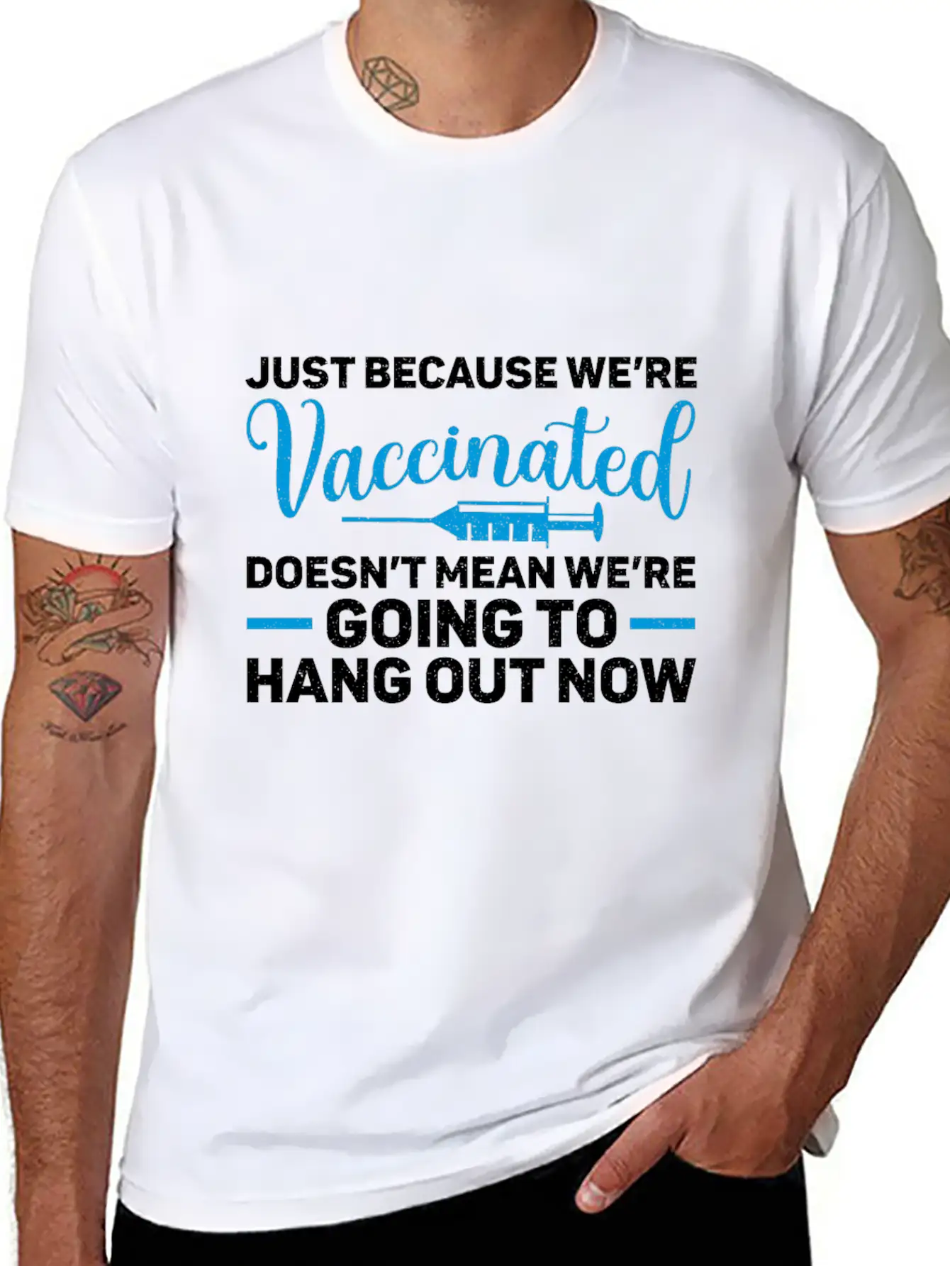 I'm Vaccinated Vaccination Vax Pro Vaccine Unisex Casual T-Shirt – Clean Design For Daily Comfort