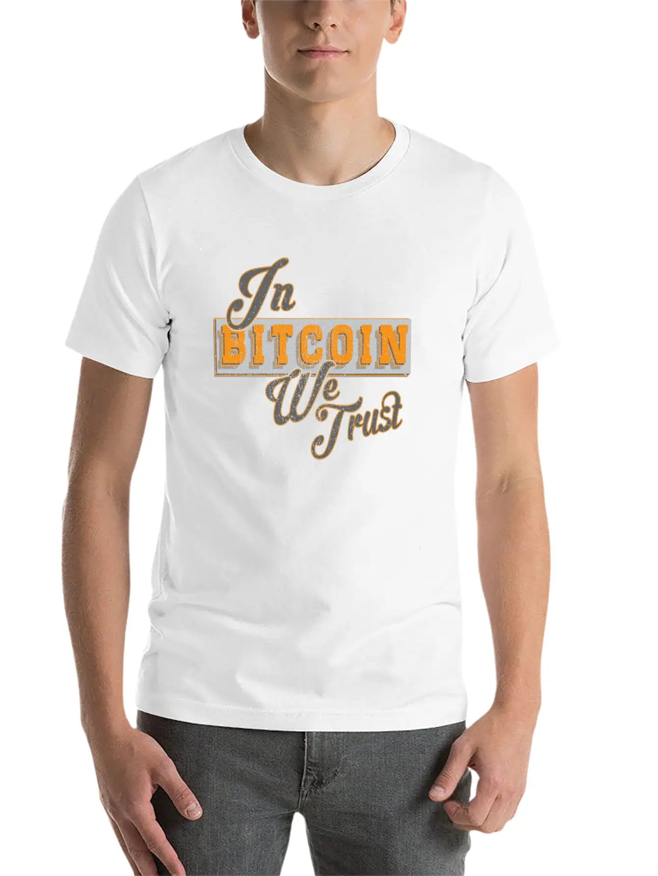 In Bitcoin We Trust Funny BTC Meme Crypto Saying Unisex Casual T-Shirt – Clean Design For Daily Comfort