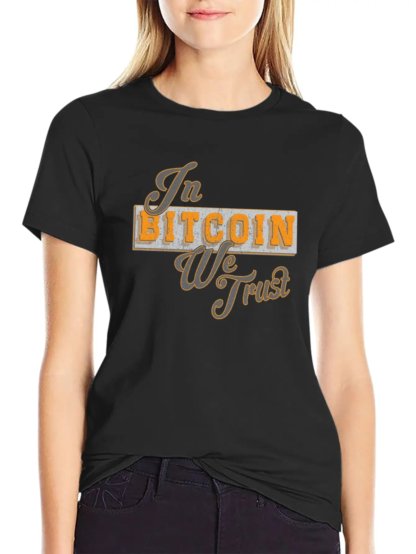 In Bitcoin We Trust Funny BTC Meme Crypto Saying Unisex Casual T-Shirt – Clean Design For Daily Comfort
