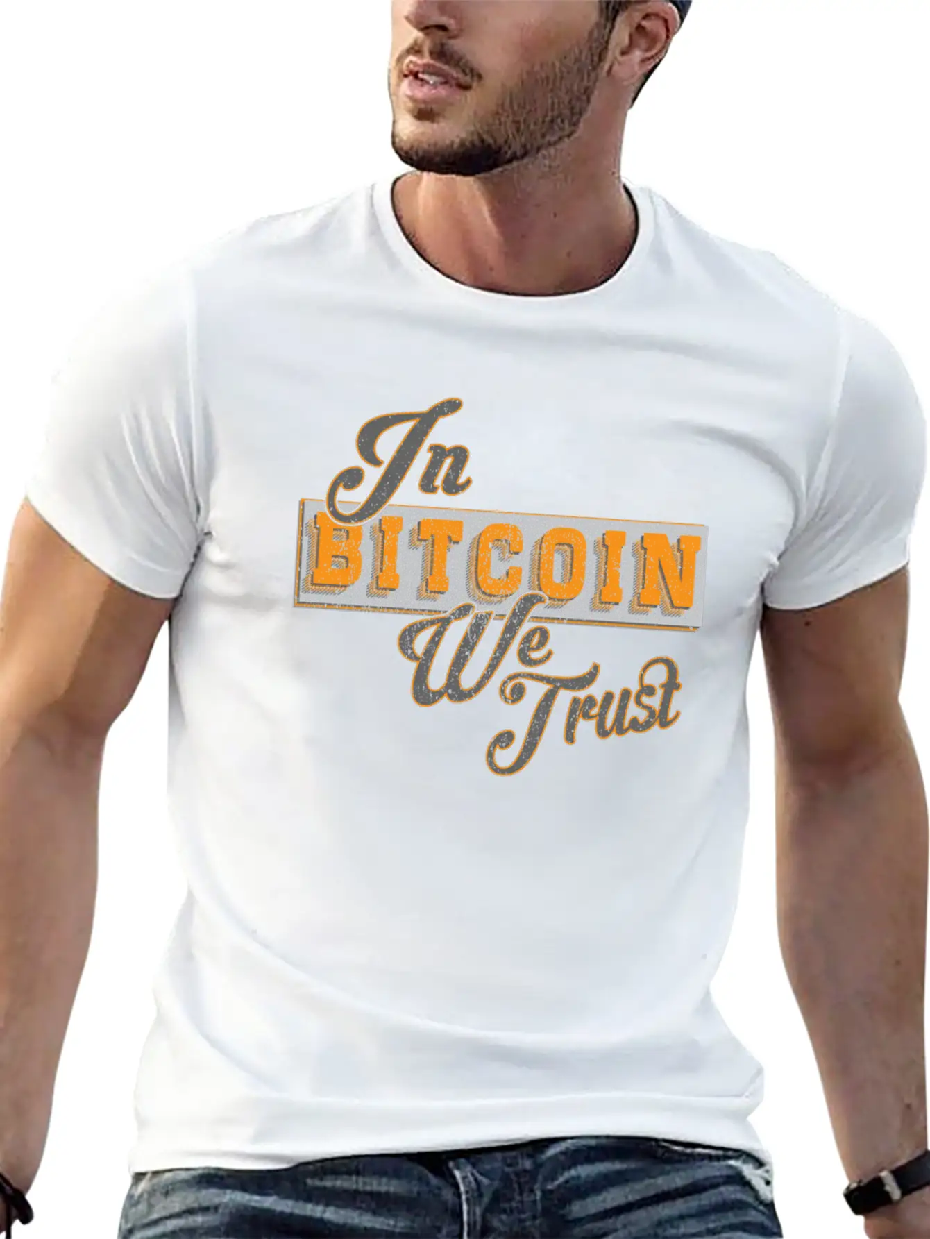 In Bitcoin We Trust Funny BTC Meme Crypto Saying Unisex Casual T-Shirt – Clean Design For Daily Comfort