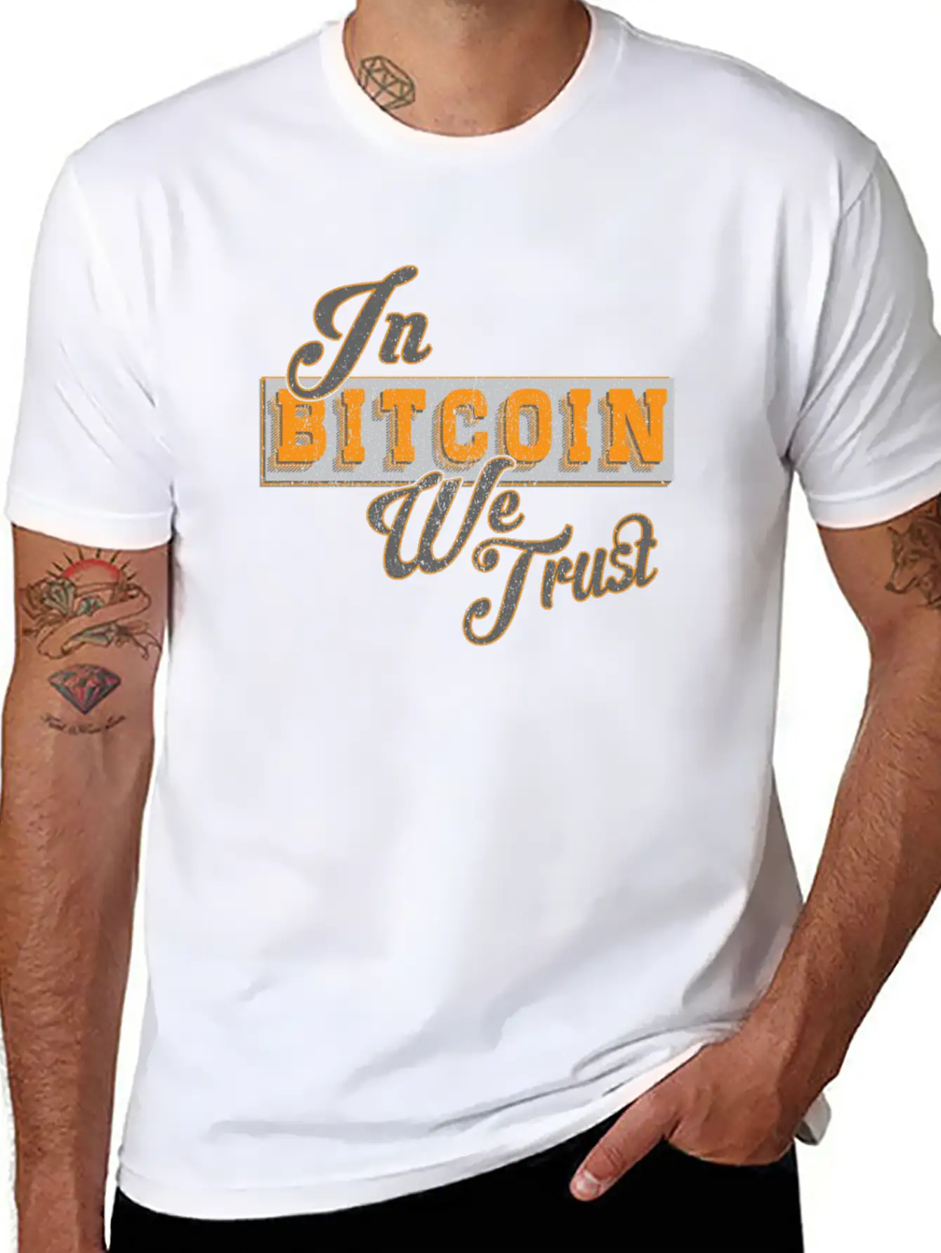 In Bitcoin We Trust Funny BTC Meme Crypto Saying Unisex Casual T-Shirt – Clean Design For Daily Comfort