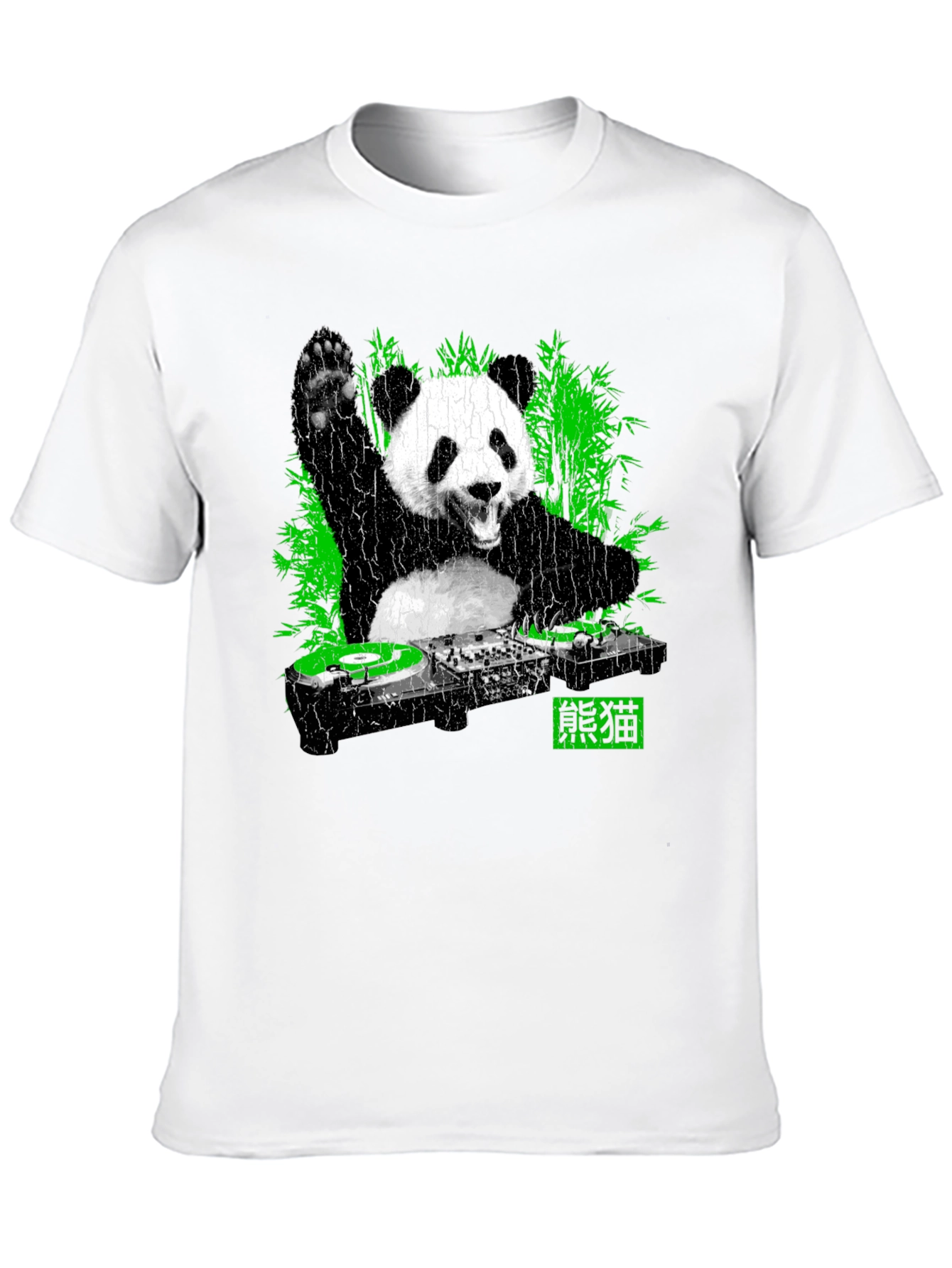 DJ Panda Graphic T-Shirt - Black Crew Neck