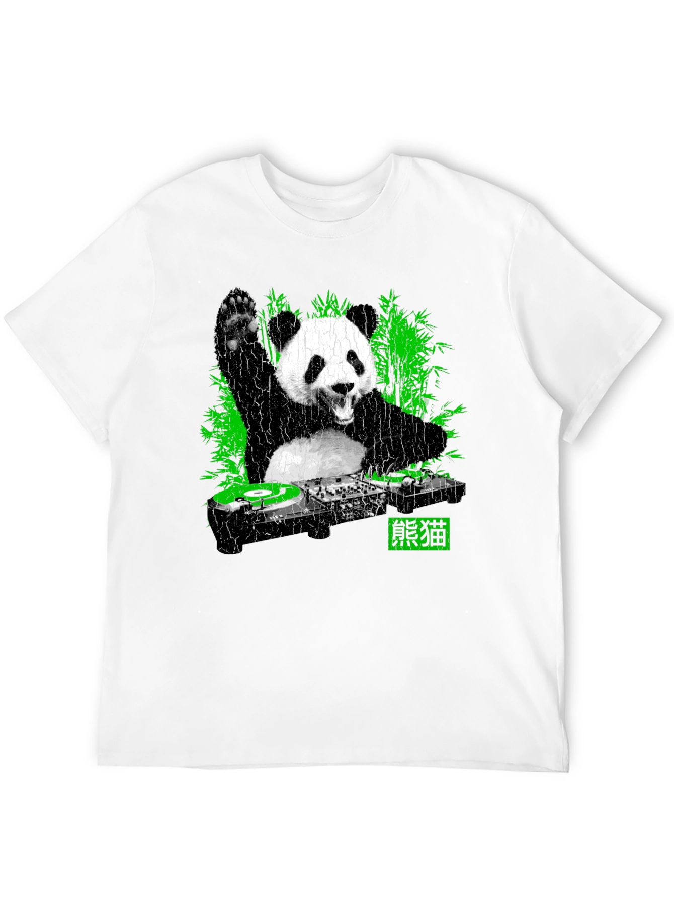 DJ Panda Graphic T-Shirt - Black Crew Neck