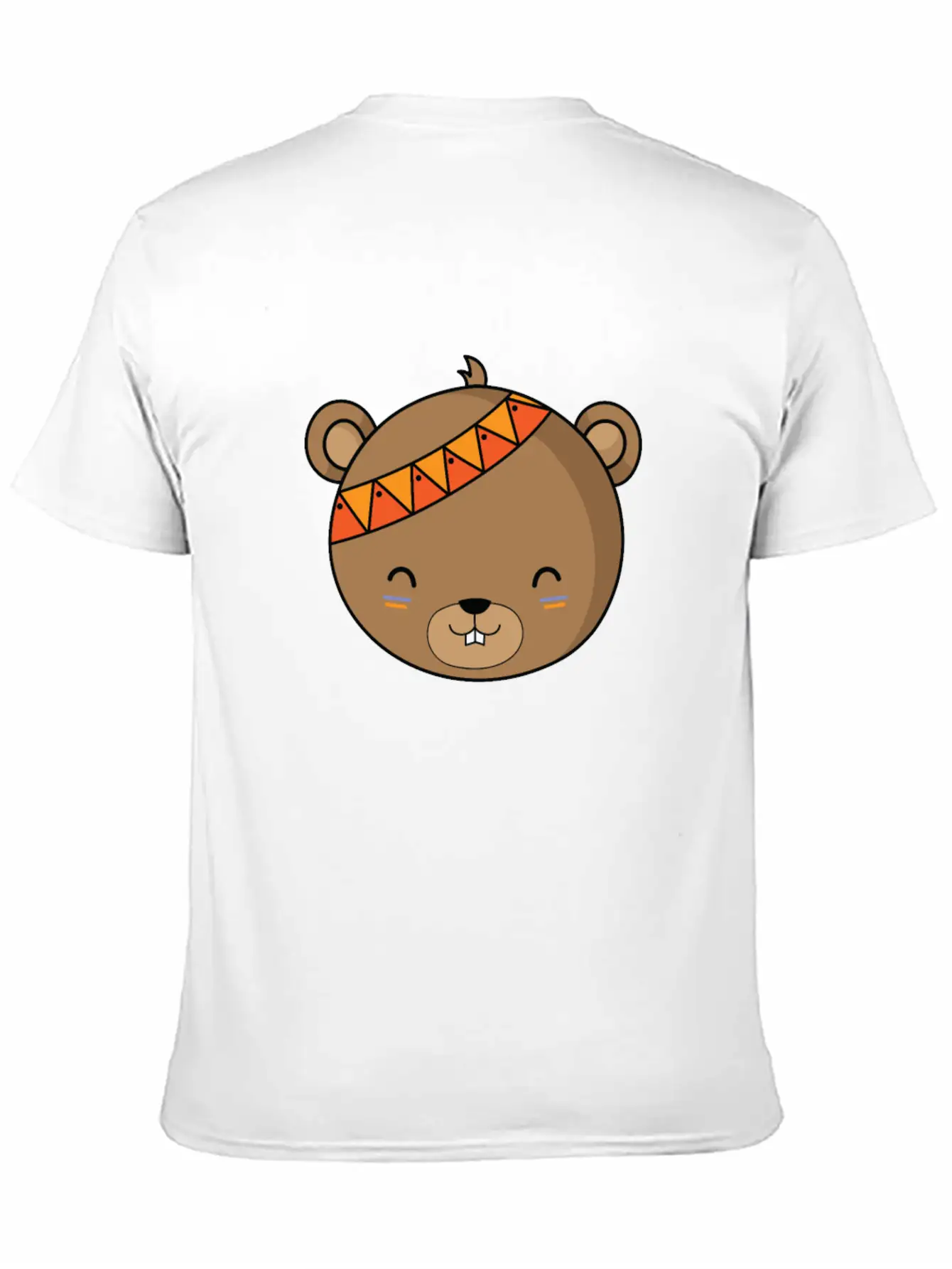 Indian Bear With Headband Unisex Casual T-Shirt – Clean Design For Daily Comfort