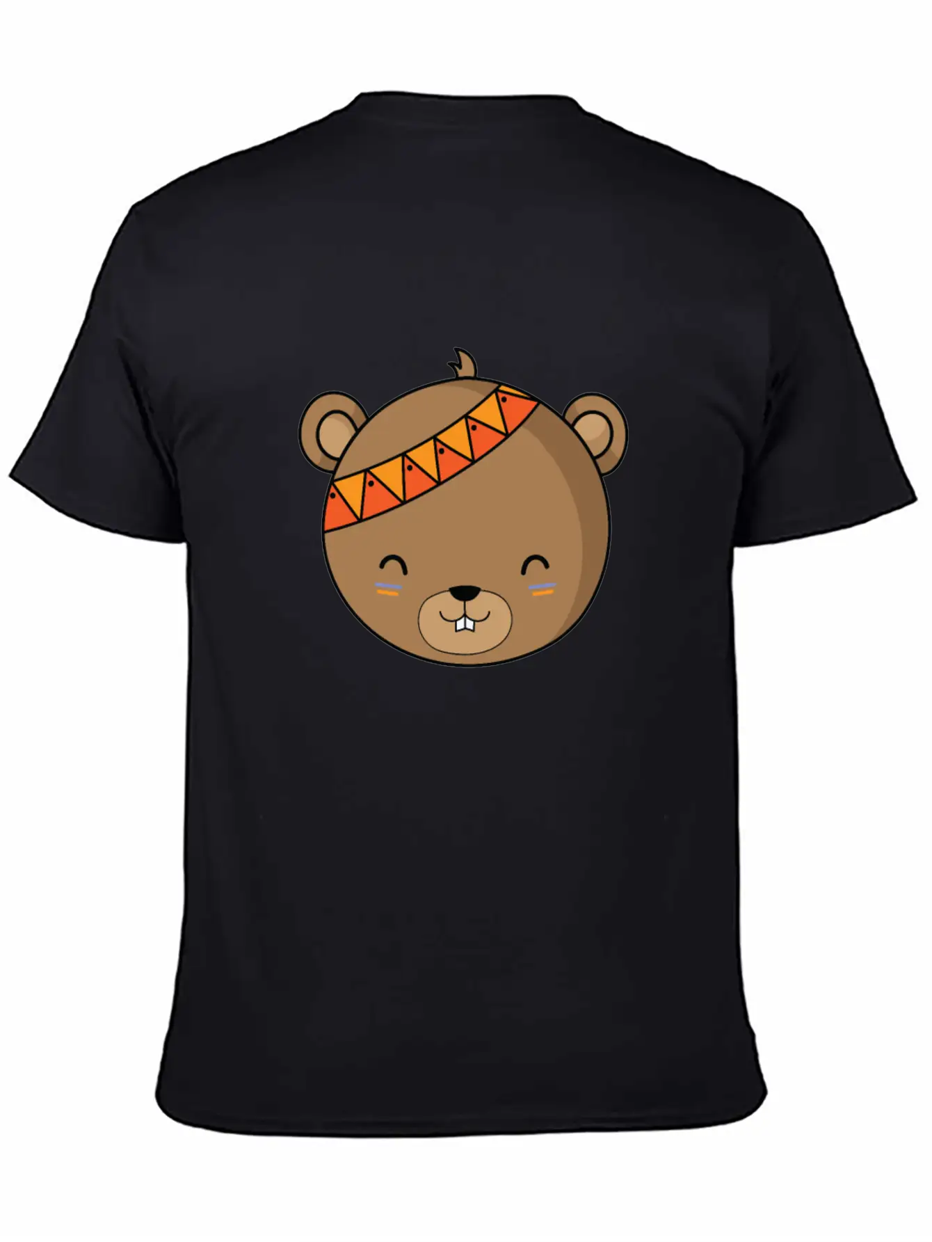 Indian Bear With Headband Unisex Casual T-Shirt – Clean Design For Daily Comfort