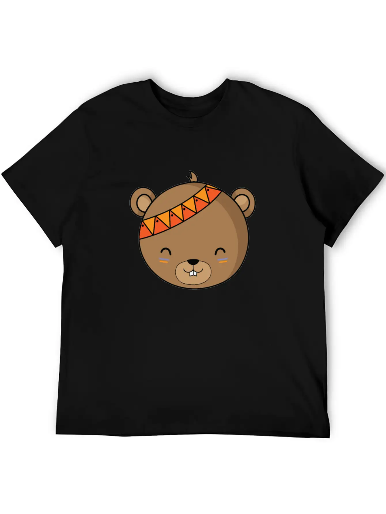 Indian Bear With Headband Unisex Casual T-Shirt – Clean Design For Daily Comfort