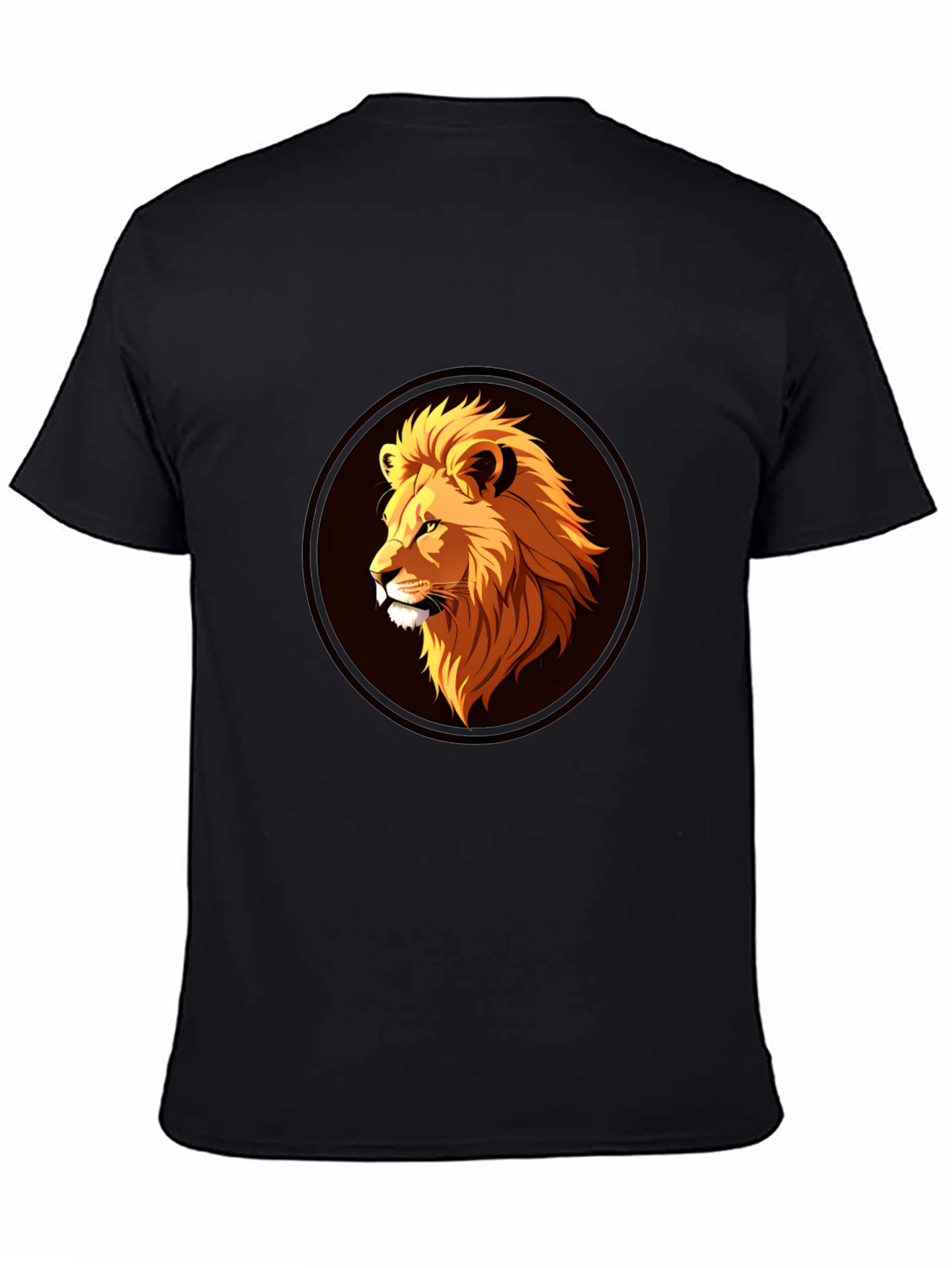 Lion Graphic Black T-Shirt - Stylish Mens Apparel