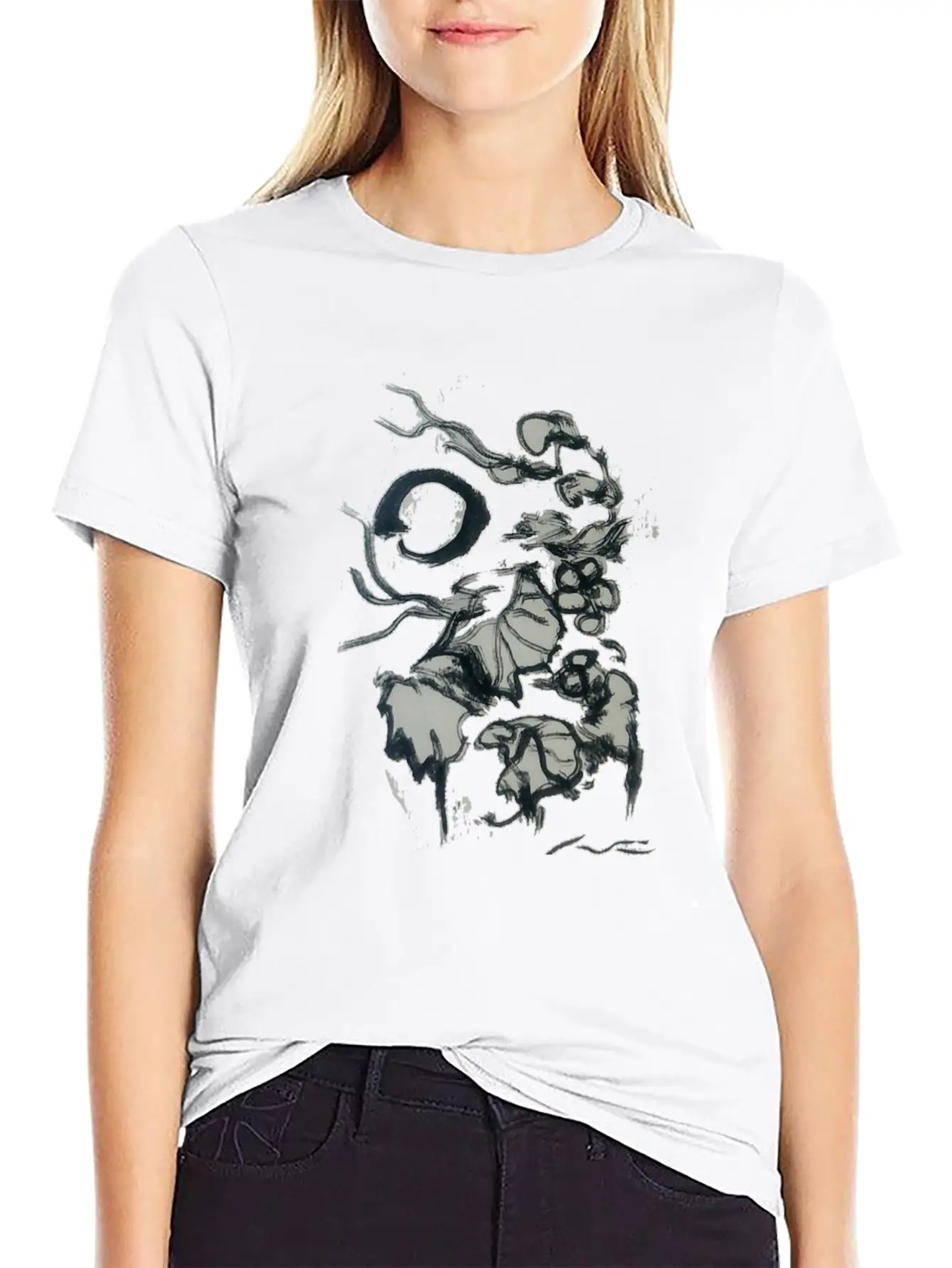 Ink Drawing Of A Tropical Plant Unisex Casual T-Shirt – Clean Design For Daily Comfort