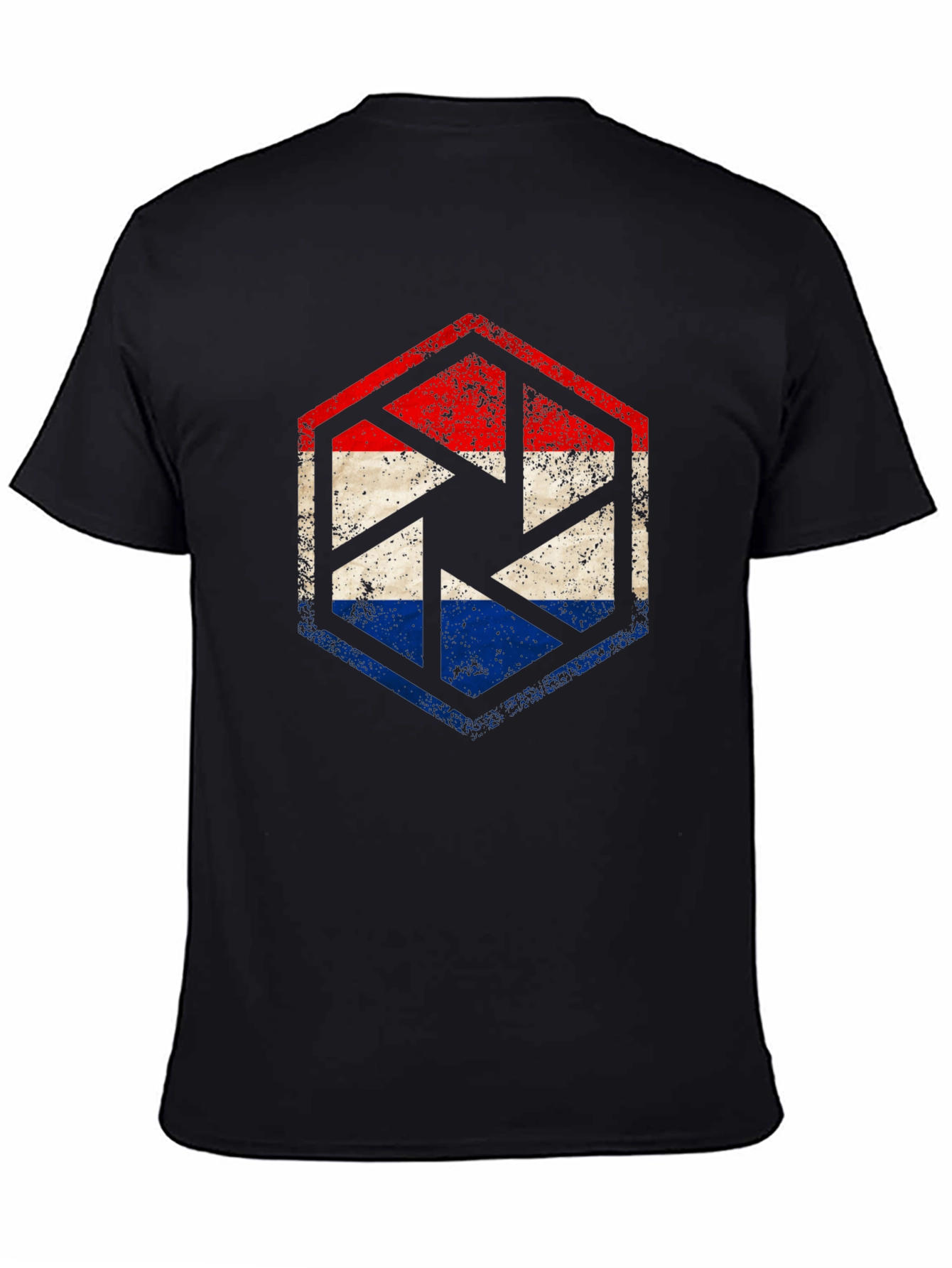 Dutch Flag Shutter Graphic Tee - Black