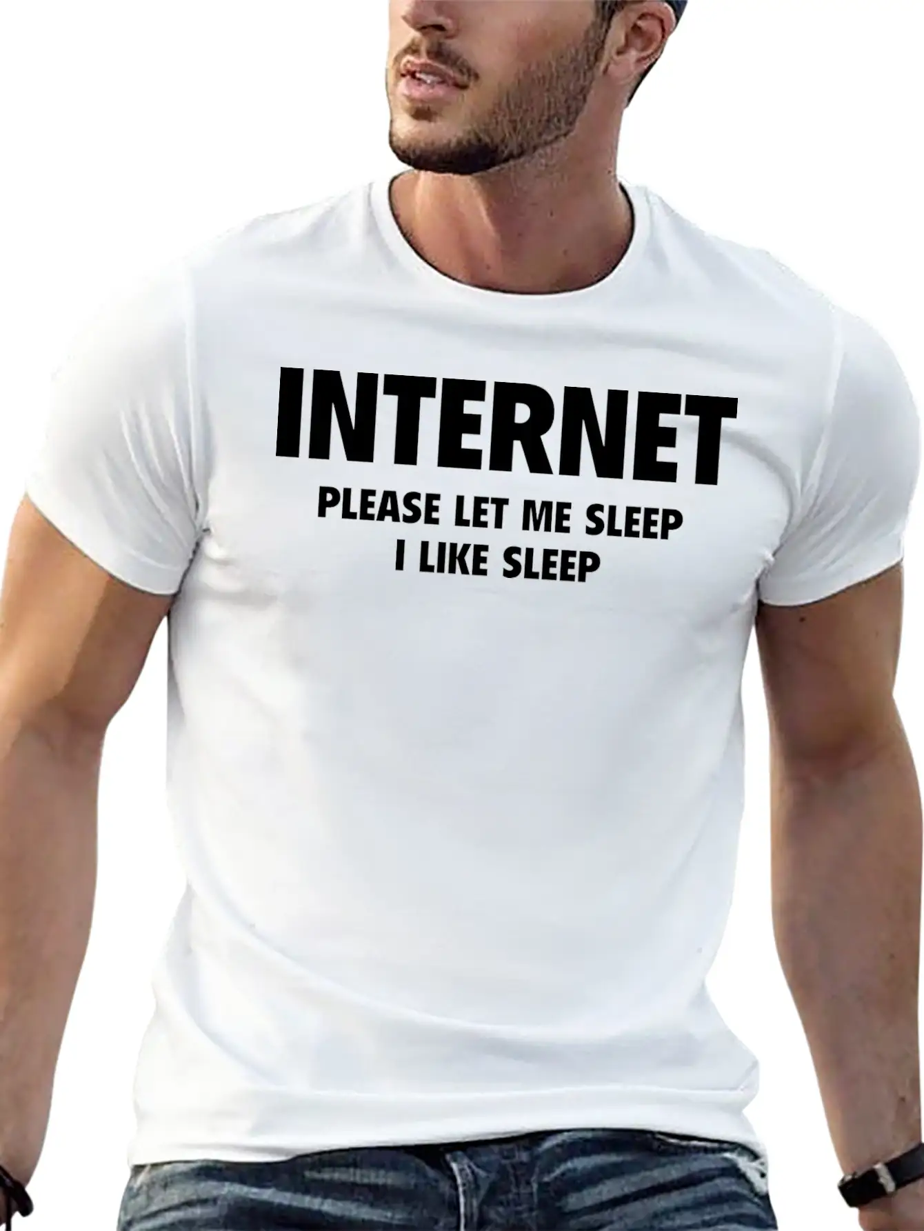 Internet Please Let Me Sleep, I Like Sleep Unisex Casual T-Shirt – Clean Design For Daily Comfort