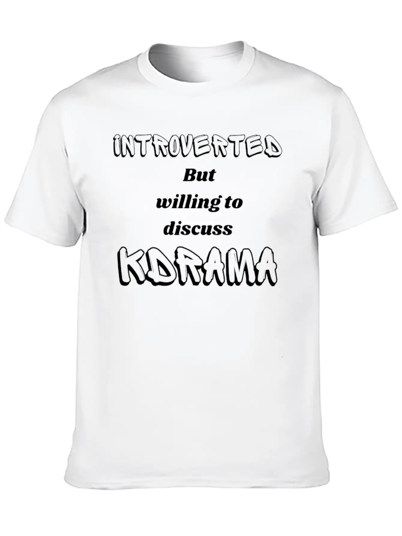 INTROVERT KDARMA LOVERS Unisex Casual T-Shirt – Clean Design For Daily Comfort