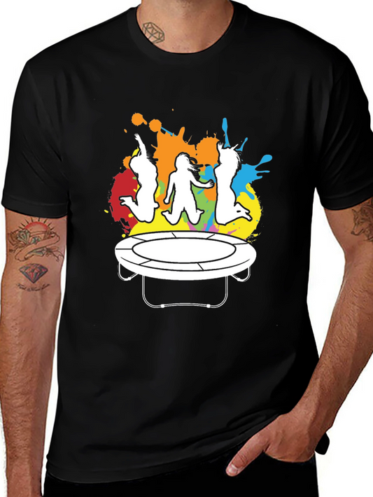 Trampoline Jump T-Shirt Colorful Fun Design