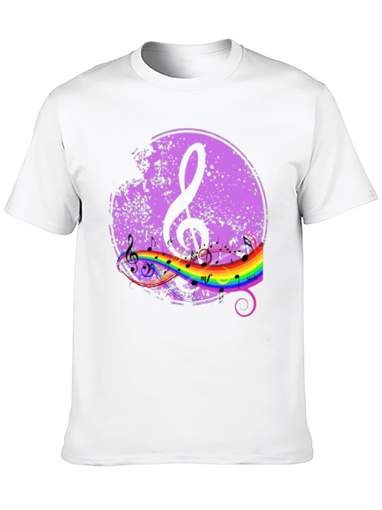 Musical Rainbow Treble Clef T-Shirt
