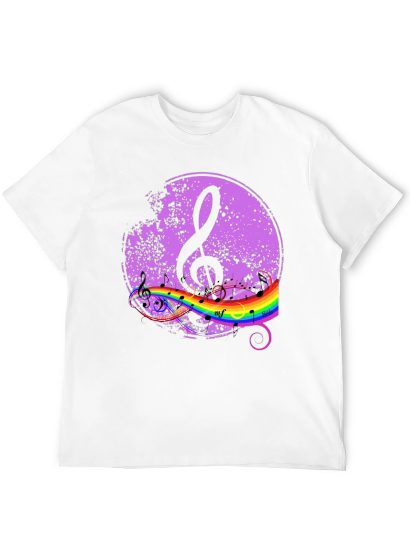 Musical Rainbow Treble Clef T-Shirt