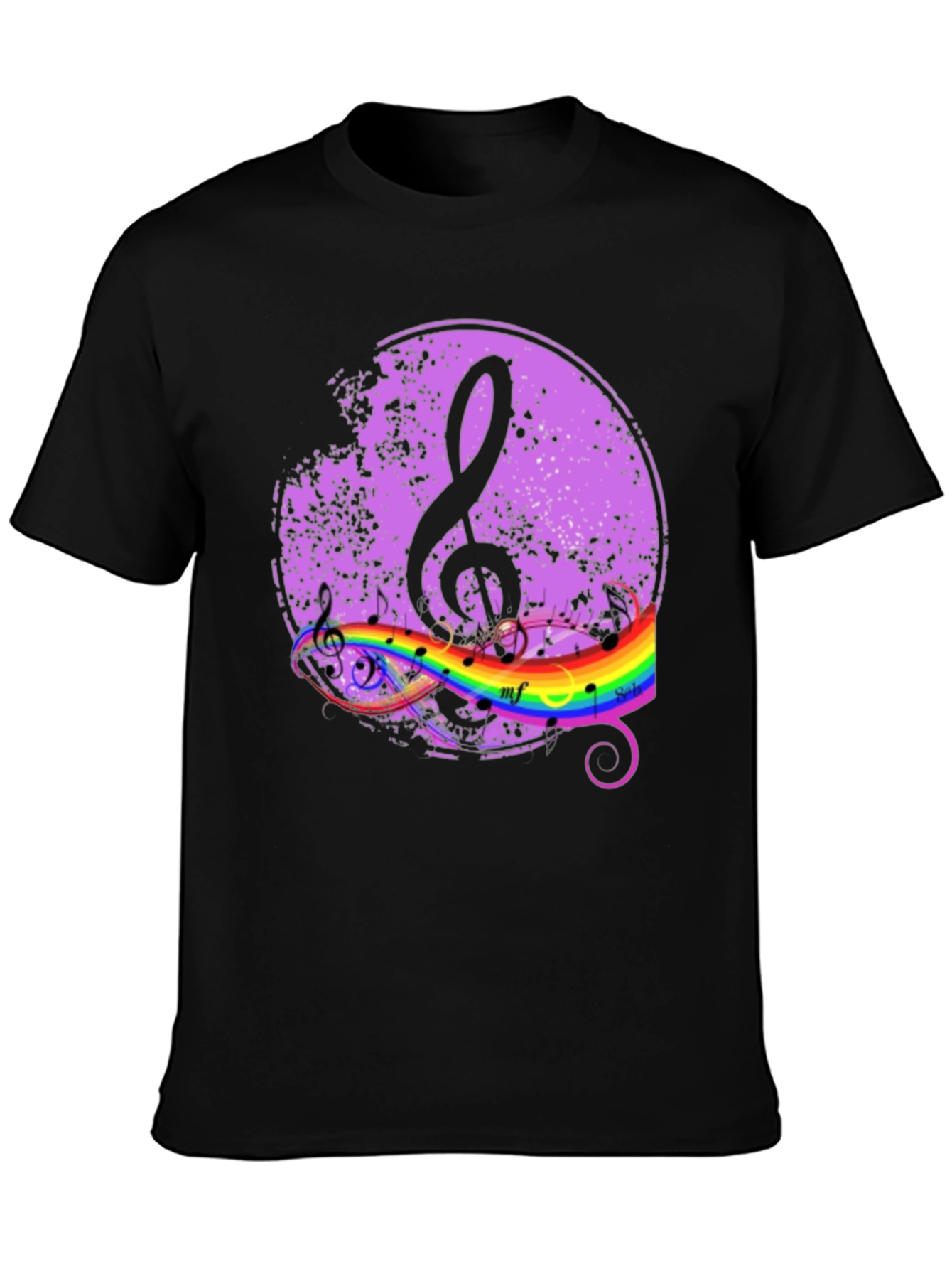 Musical Rainbow Treble Clef T-Shirt