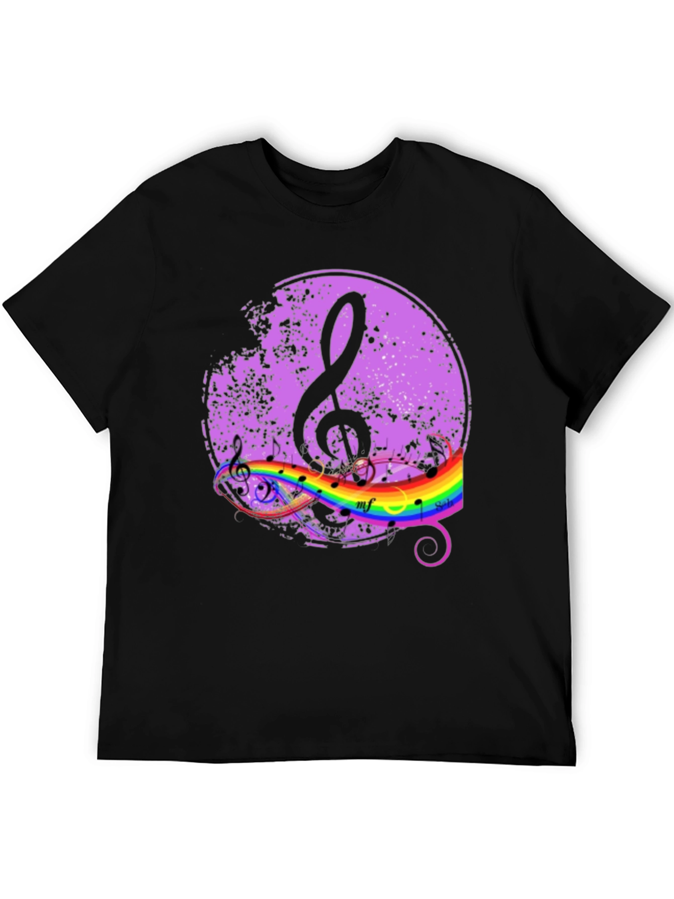 Musical Rainbow Treble Clef T-Shirt