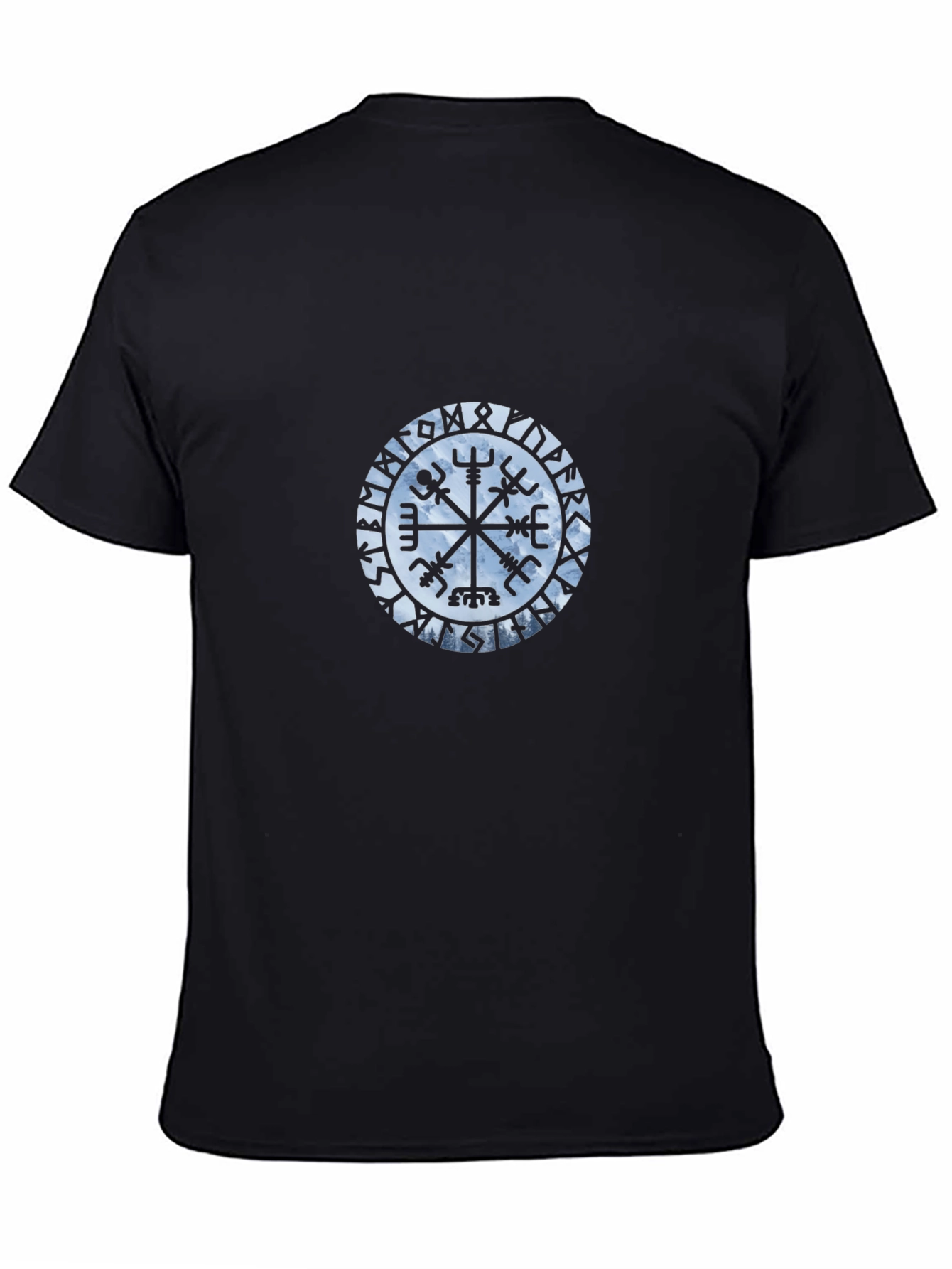 Vegvisir Compass Black T-Shirt Viking Norse Mythology