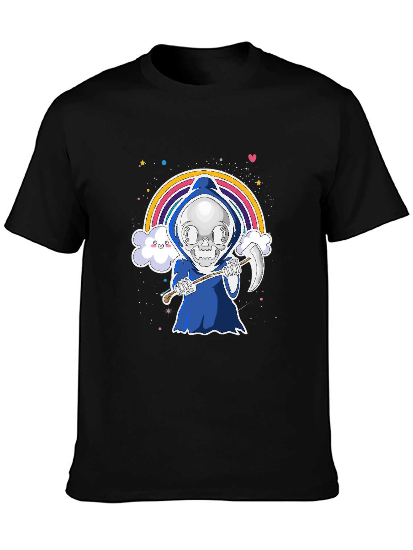 Cute Grim Reaper Rainbow T-Shirt