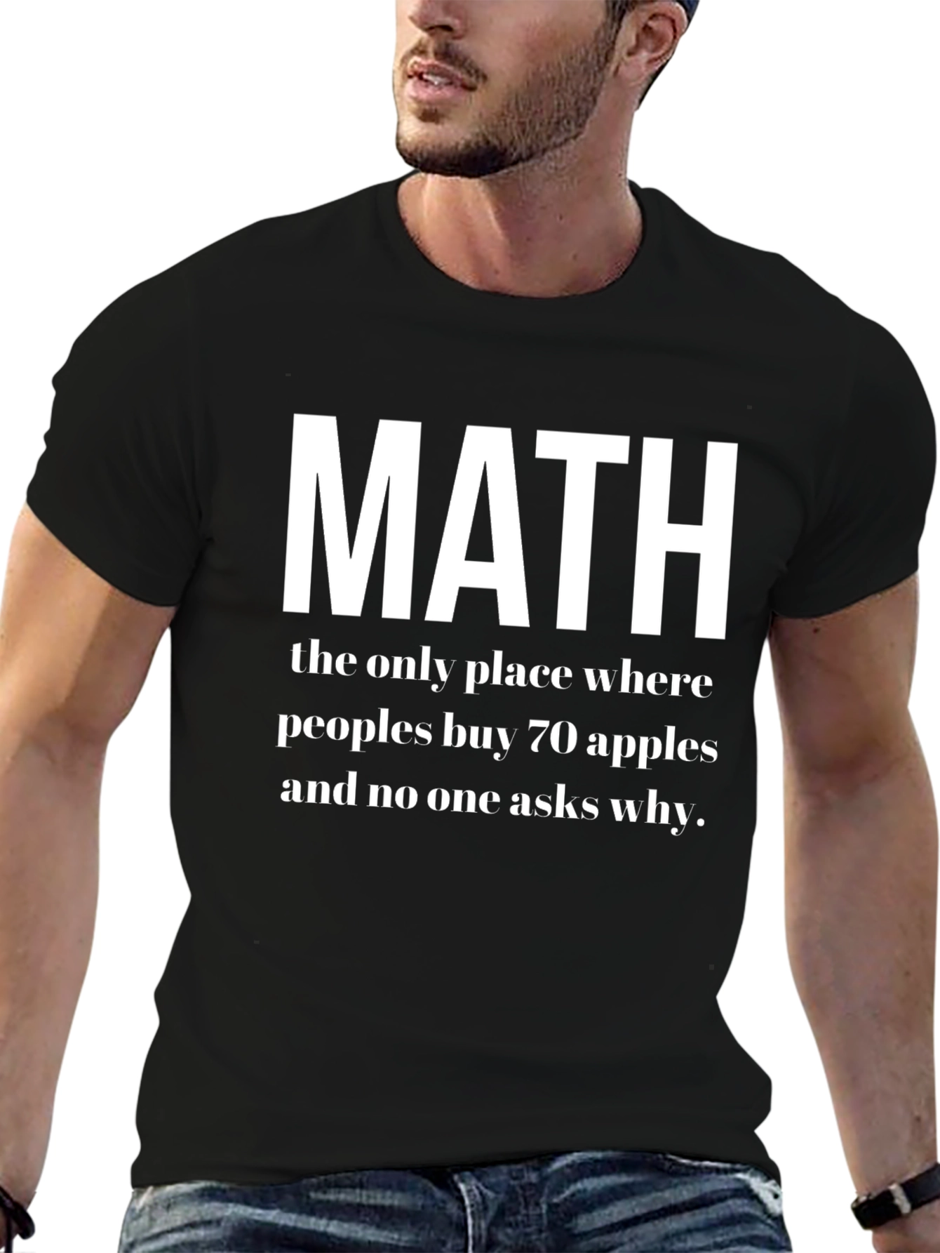 Math T-Shirt - 70 Apples No Questions Asked!