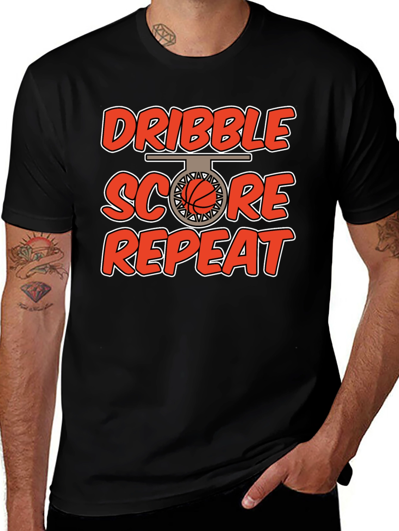 Dribble Score Repeat Graphic Tee