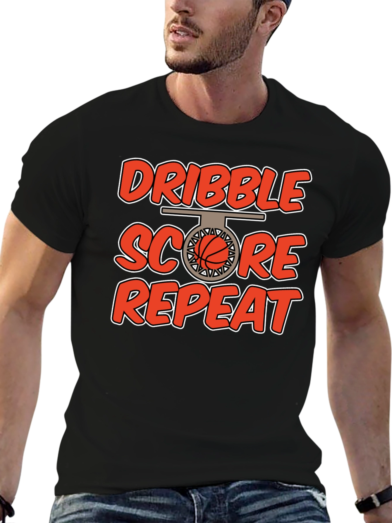 Dribble Score Repeat Graphic Tee
