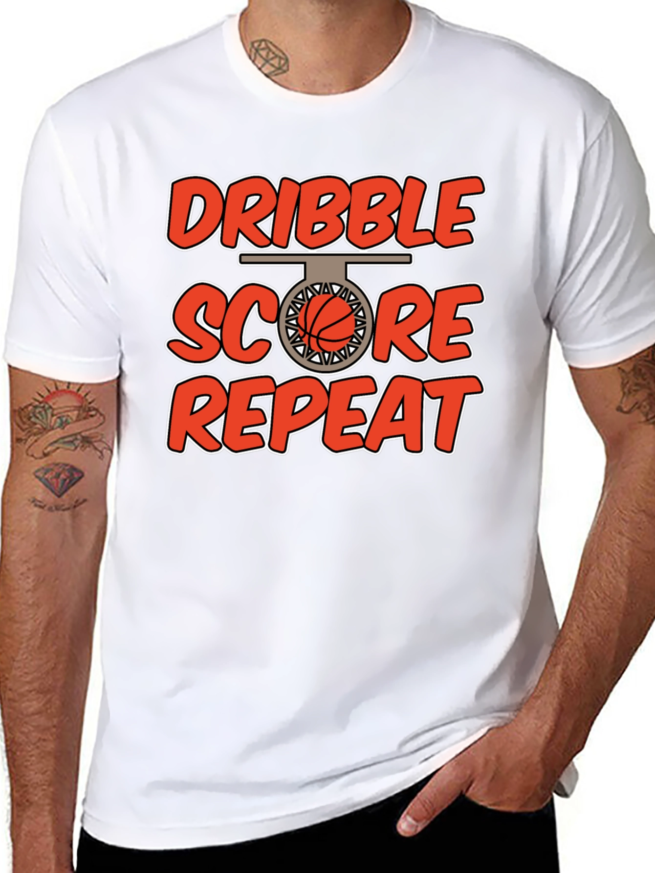Dribble Score Repeat Graphic Tee
