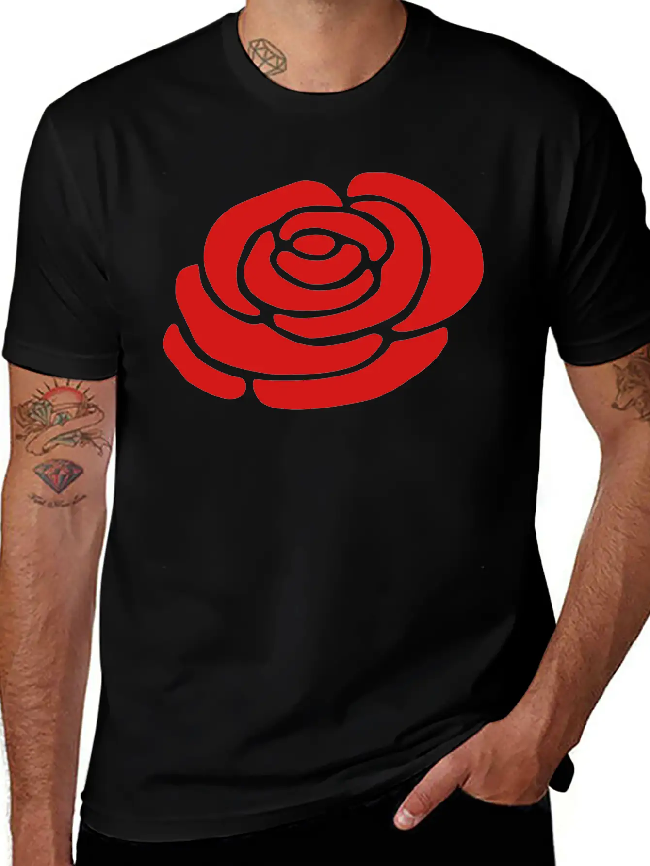 Ireland Rose Silhouette (vector) Unisex Casual T-Shirt – Clean Design For Daily Comfort