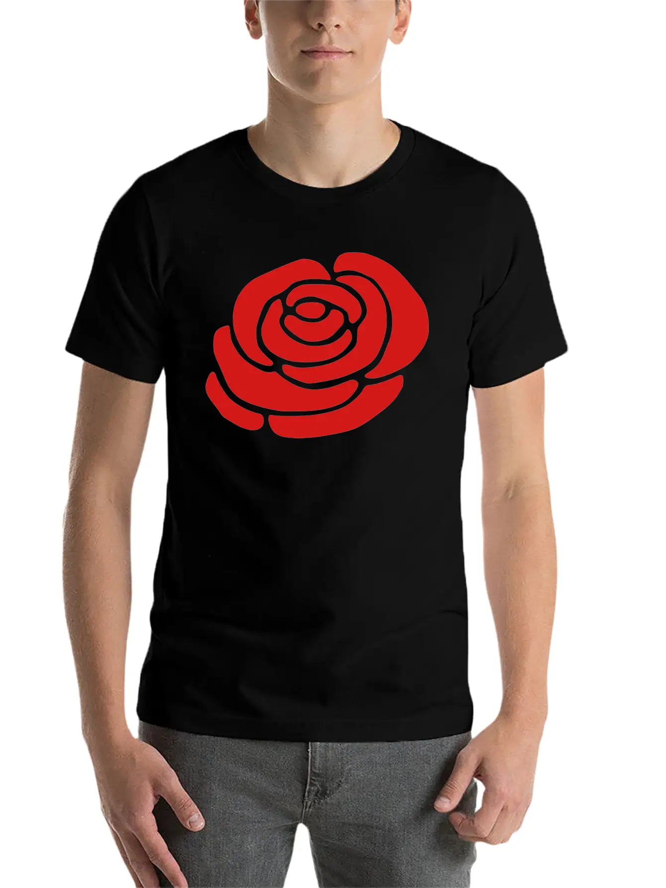Ireland Rose Silhouette (vector) Unisex Casual T-Shirt – Clean Design For Daily Comfort