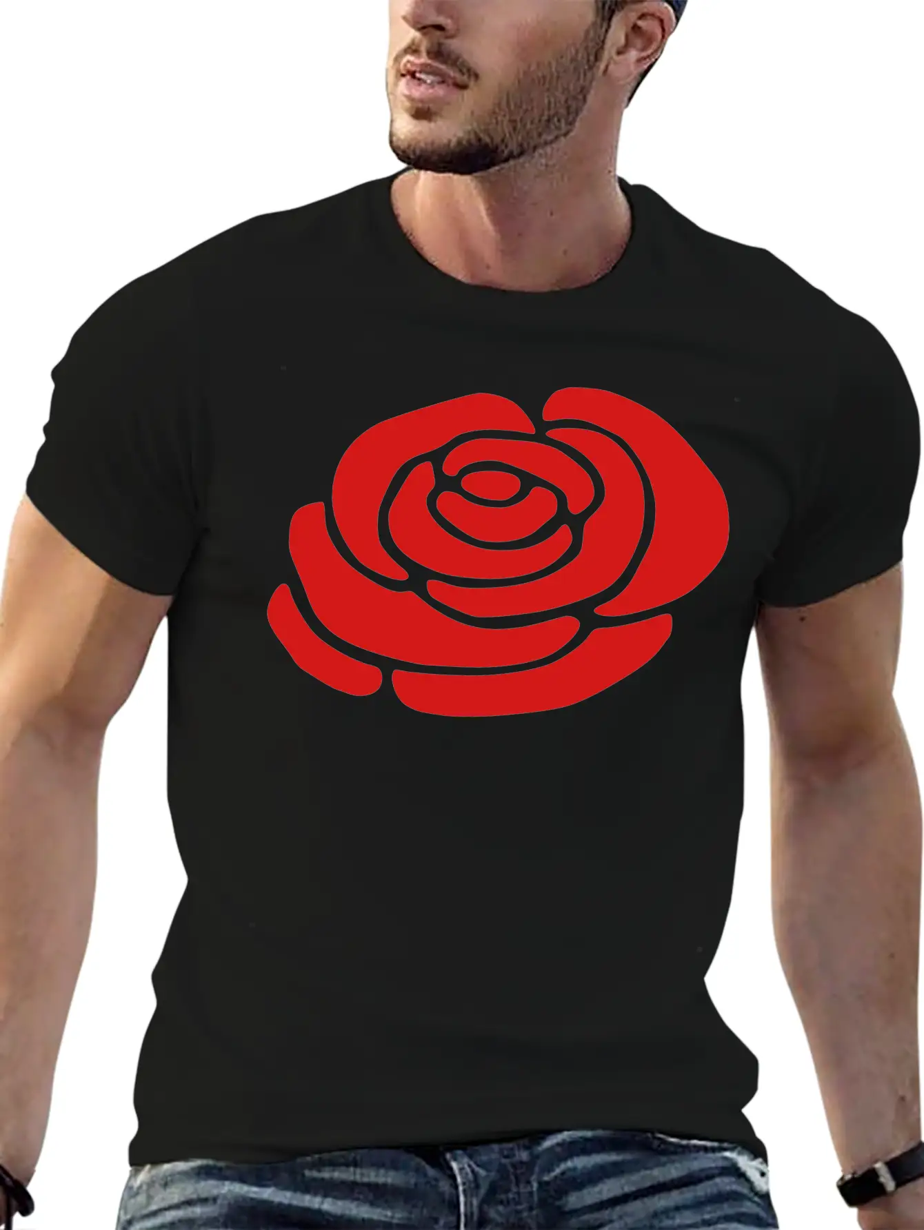 Ireland Rose Silhouette (vector) Unisex Casual T-Shirt – Clean Design For Daily Comfort