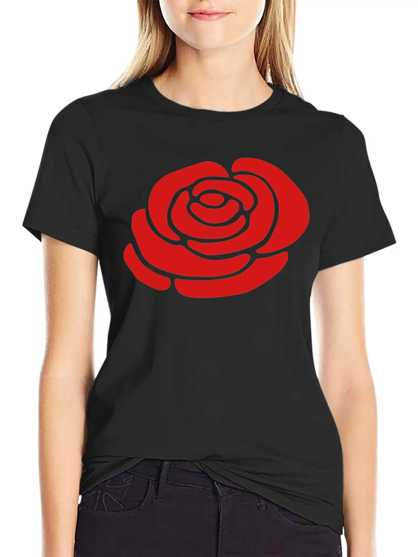 Ireland Rose Silhouette (vector) Unisex Casual T-Shirt – Clean Design For Daily Comfort