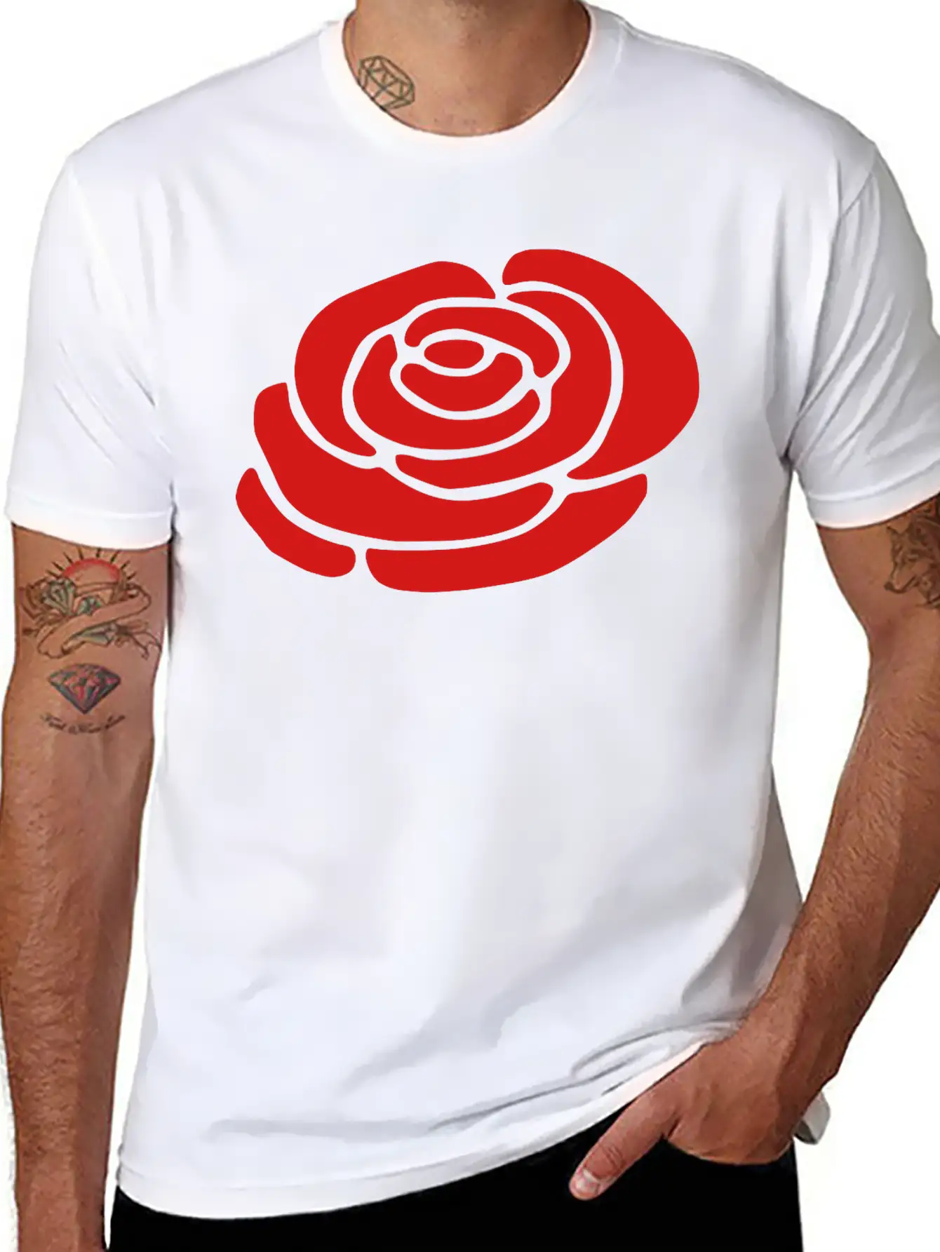 Ireland Rose Silhouette (vector) Unisex Casual T-Shirt – Clean Design For Daily Comfort